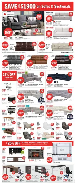 Preview of The Brick weekly flyer / circulaire from shop The Brick valid from 30.12.2025 | Page: 5 | Products: Audio, Pillow, Coffee table, Office desk