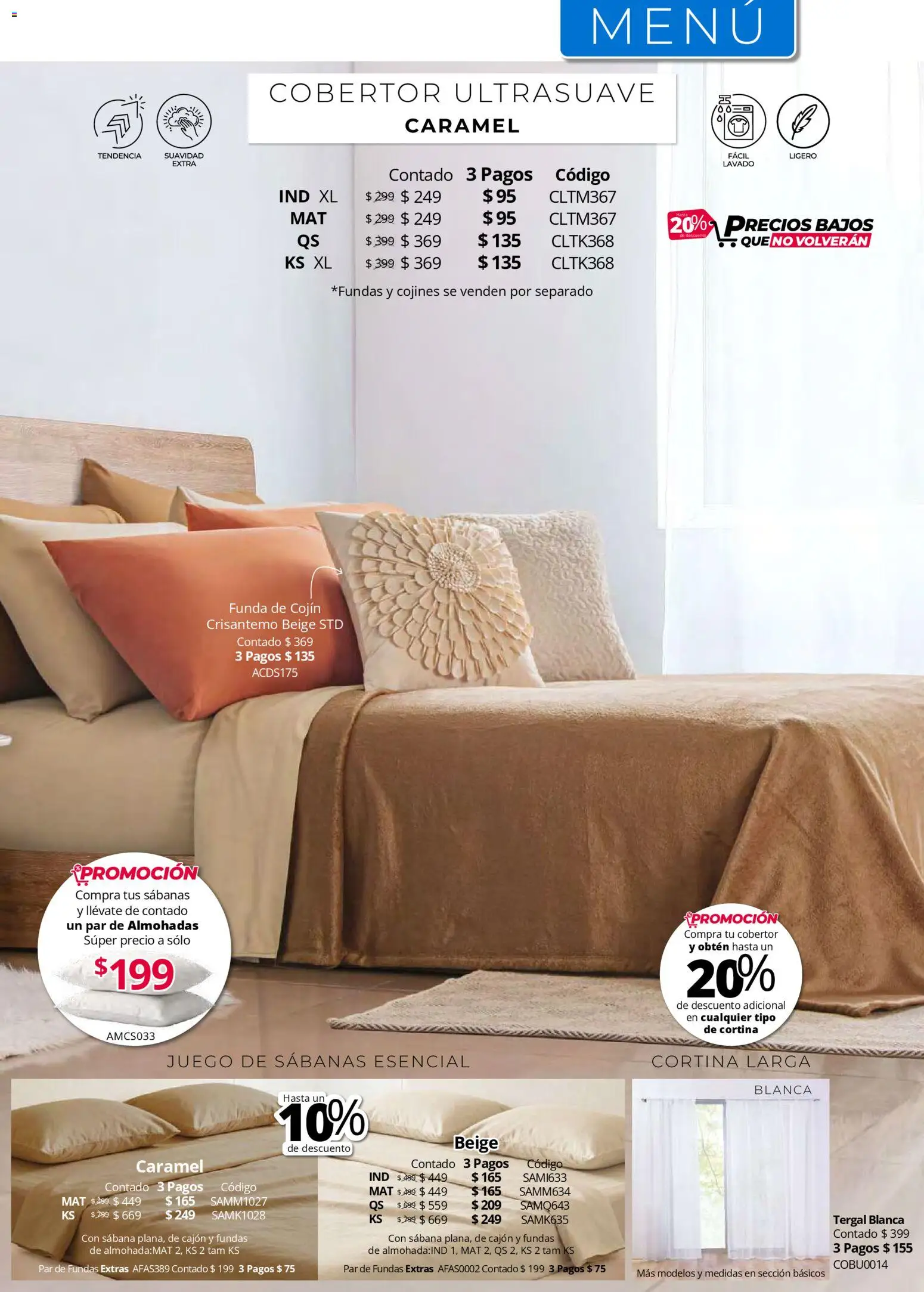 Nuevas ofertas de Colchas Concord válidas en toda la República Mexicana desde el 01.05.2026. ¡Encuentra las mejores ofertas en Colchas Concord catálogo! | Página: 264 | Productos: Cobertor, Juego, Funda, Sabanas