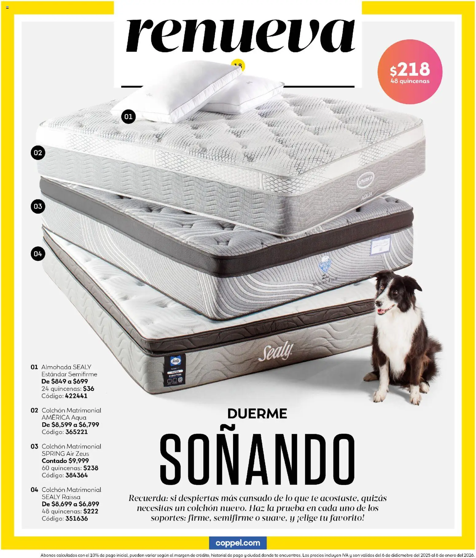 Nuevas ofertas de Coppel válidas en toda la República Mexicana desde el 06.12.2025. ¡Encuentra las mejores ofertas en Coppel catálogo Encuentra todo para el intercambio! | Página: 18 | Productos: Colchón, Almohada, Té
