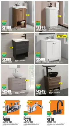 Vista previa de Home Depot catálogo, nuevo folleto de la tienda, válido en México a partir del 12.03.2026 | Página: 4 | Productos: Gabinete, Baño