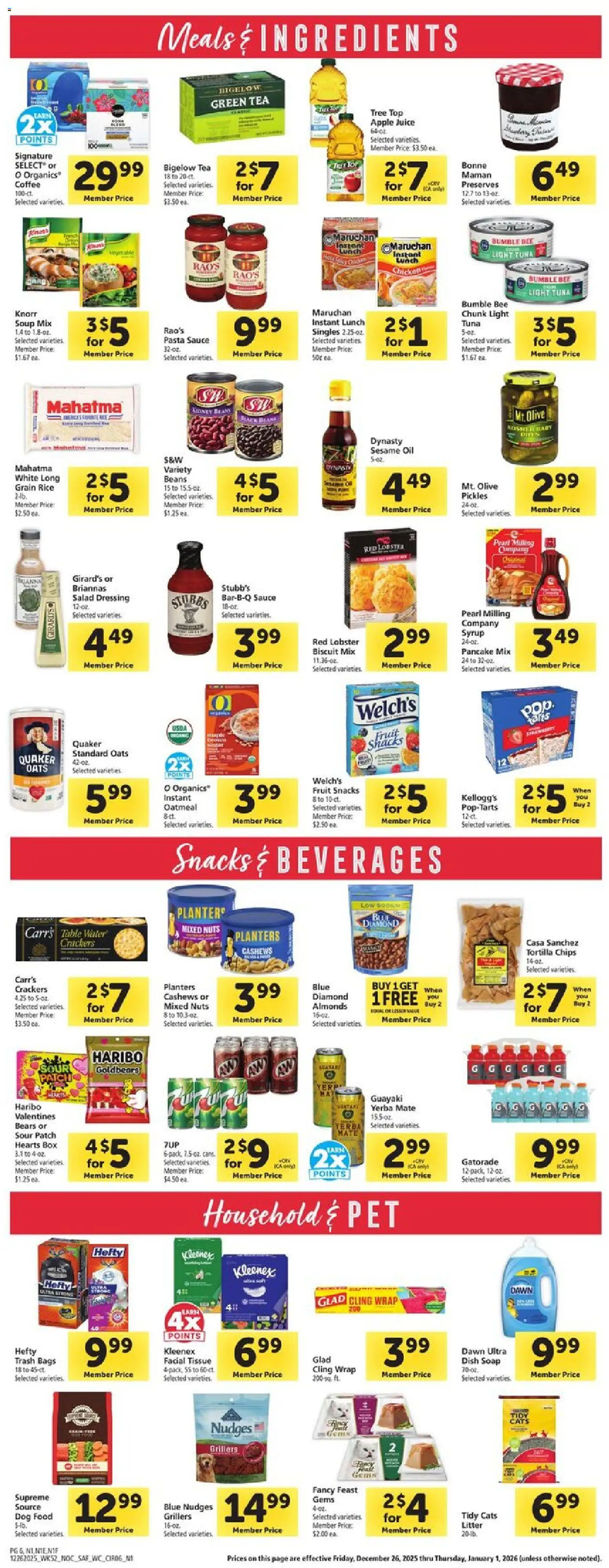 Safeway Weekly Ad - valid from 26.12.2025 | Page: 6 | Products: Table, Wc, Pasta, Sauce