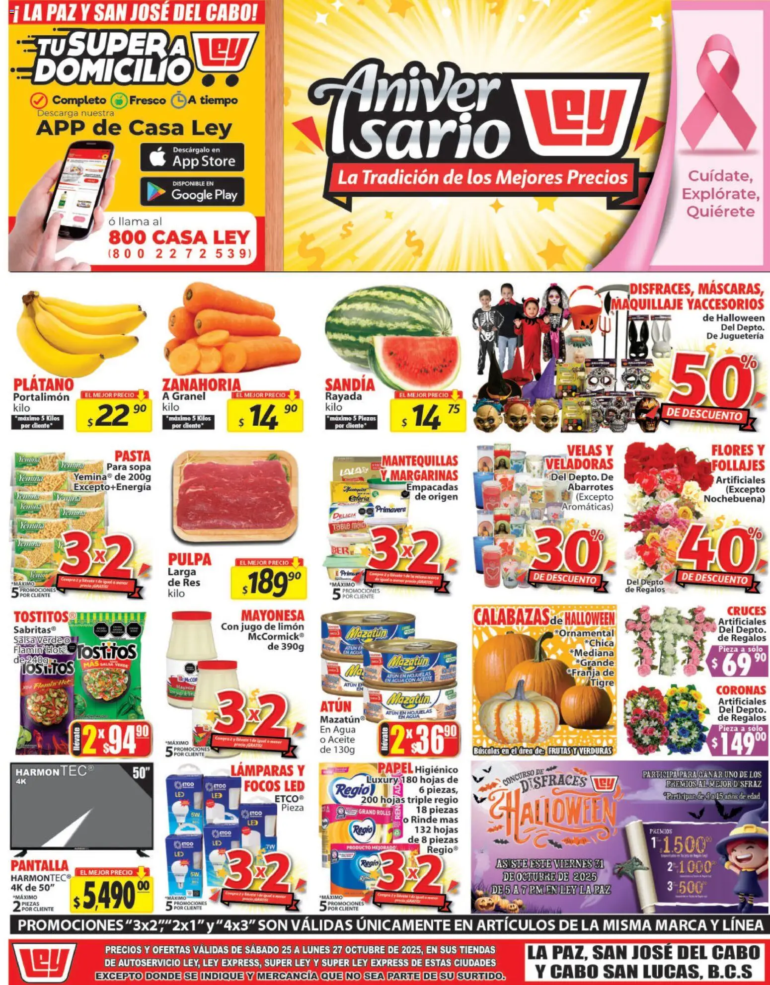 Nuevas ofertas de Casa Ley válidas en toda la República Mexicana desde el 25.10.2025. ¡Encuentra las mejores ofertas en Casa Ley folleto Autoservicio! | Página: 1 | Productos: Sopa, Limón, Pasta, Papel higiénico