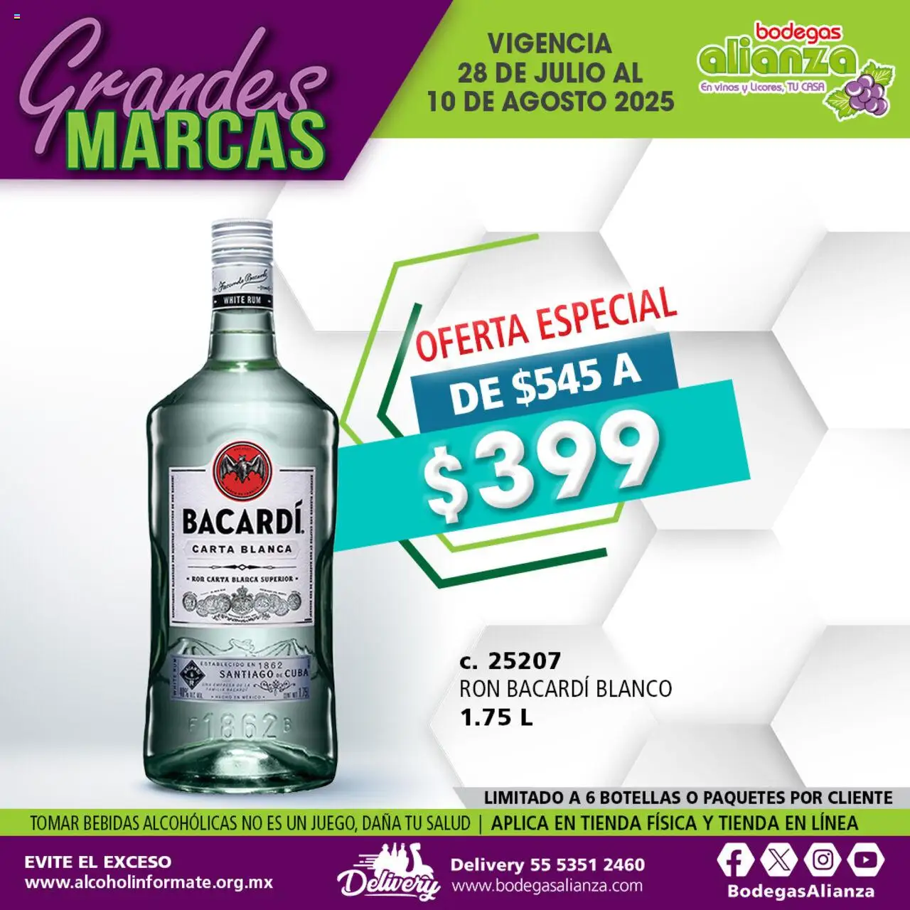 Nuevas ofertas de Bodegas Alianza válidas en toda la República Mexicana desde el 28.07.2025. ¡Encuentra las mejores ofertas en Bodegas Alianza - Catálogo Grandes Marcas! | Página: 1
