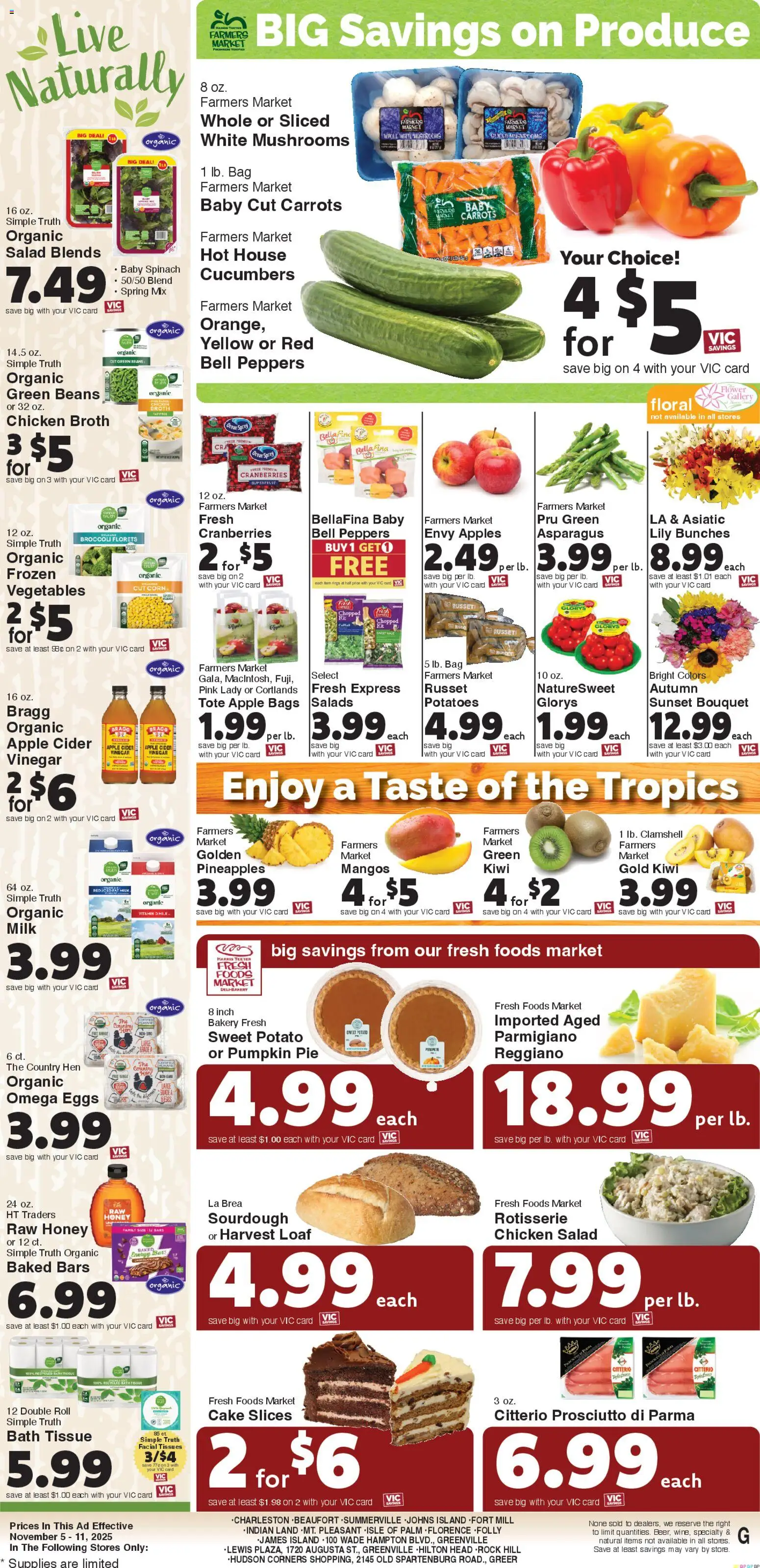 Harris Teeter Weekly Ad - SC - valid from 05.11.2025 | Page: 10 | Products: Corn, Asparagus, Spinach, Eggs