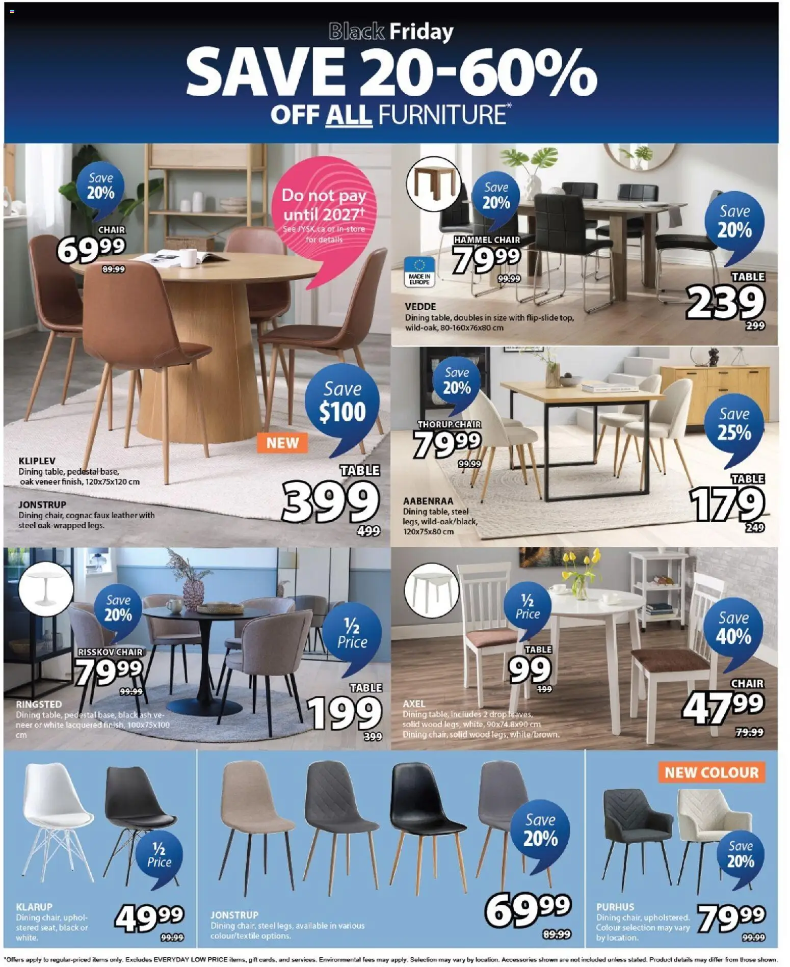 JYSK flyer valid from 20.11.2025 | Page: 5 | Products: Table, Chair