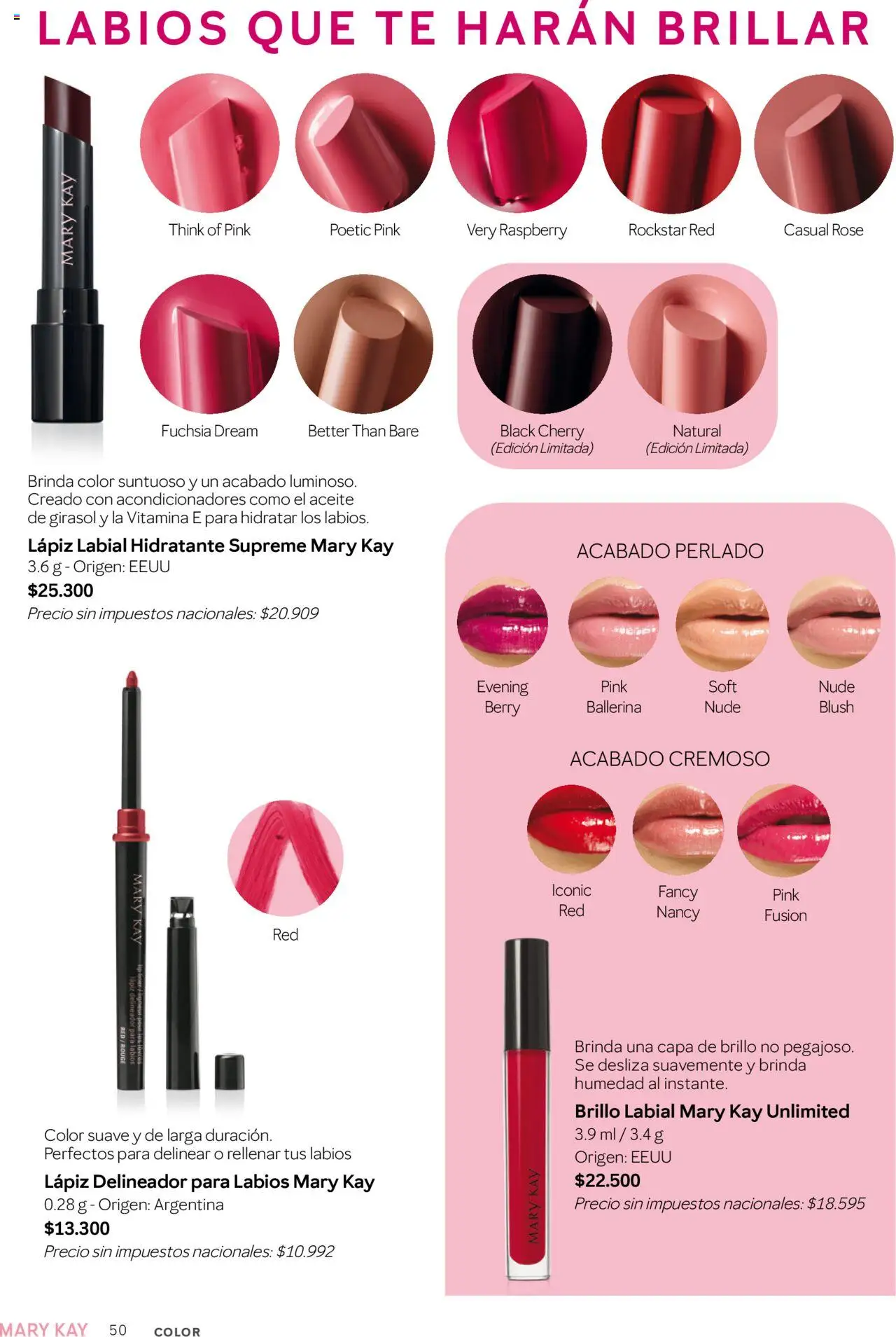 Mary Kay catálogo Invierno │ válido desde el 01.07.2025 | Página: 50 | Productos: Aceite, Delineador, Brillo, Té