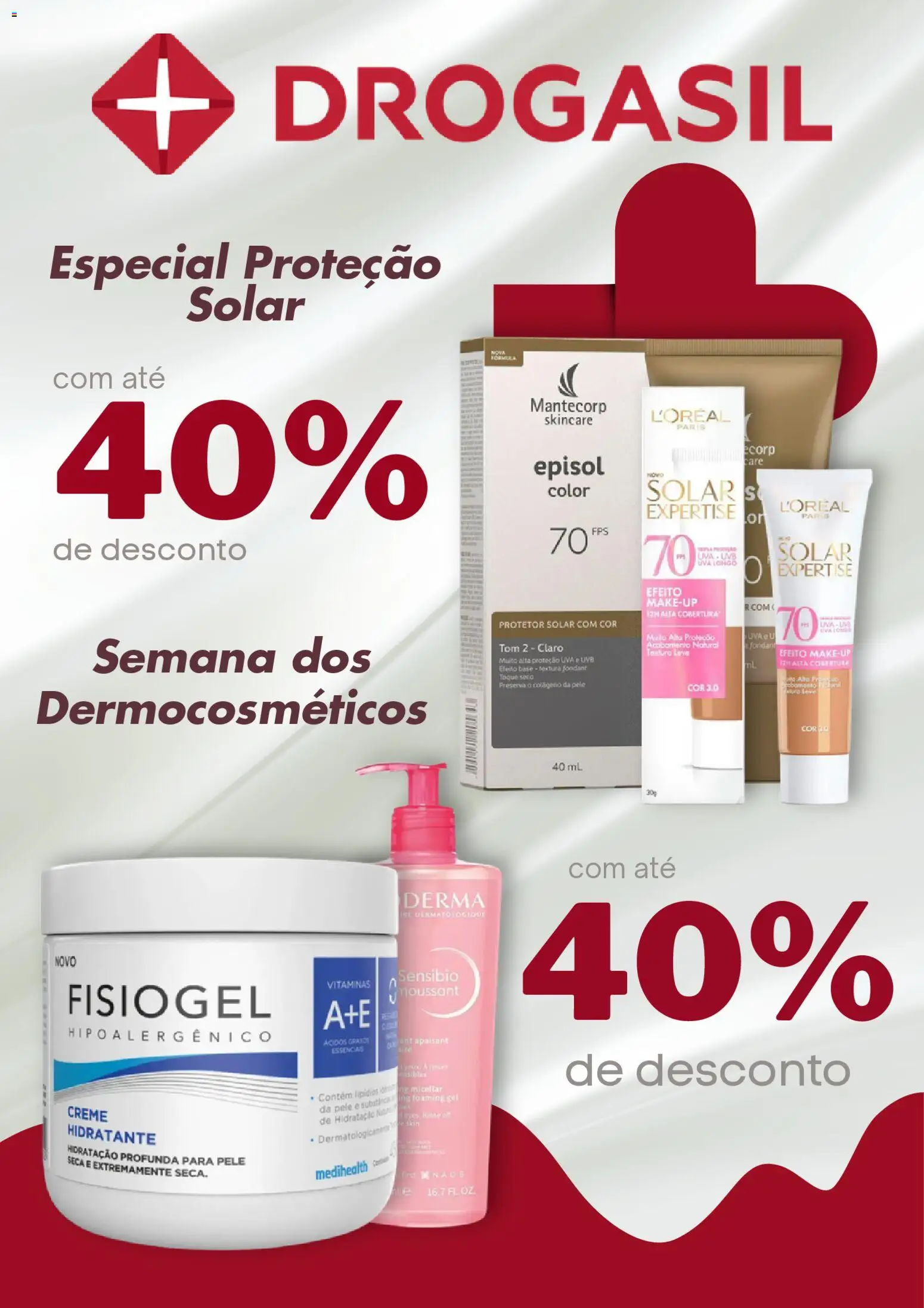 Drogasil Folheto - válido de 20.04.2026 | Página: 1 | Produtos: Colágeno, Protetor solar, Base, Creme