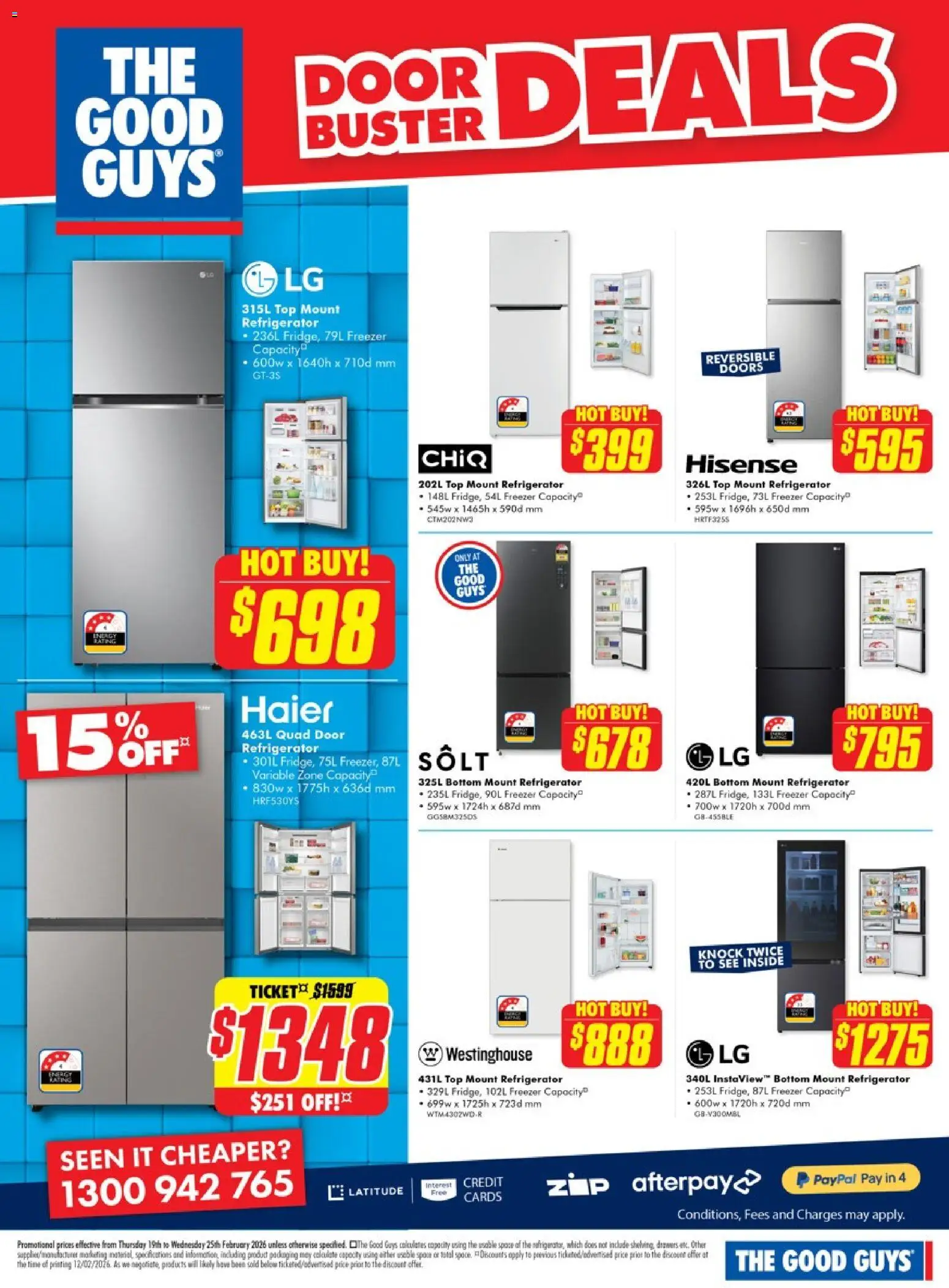 The Good Guys catalogue - valid from 18.02.2026 | Page: 2 | Products: Door, Freezer, Refrigerator