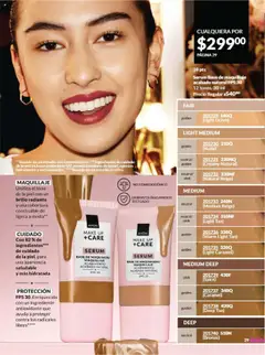 Nuevas ofertas de AVON válidas en toda la República Mexicana desde el 09.08.2025. ¡Encuentra las mejores ofertas en Serum Base de maquillaje acabado natural FPS 30, Serum base de maquillaje con acabado natural y FPS 30. Disponible en 12 tonos. 30 ml! | Página: 34