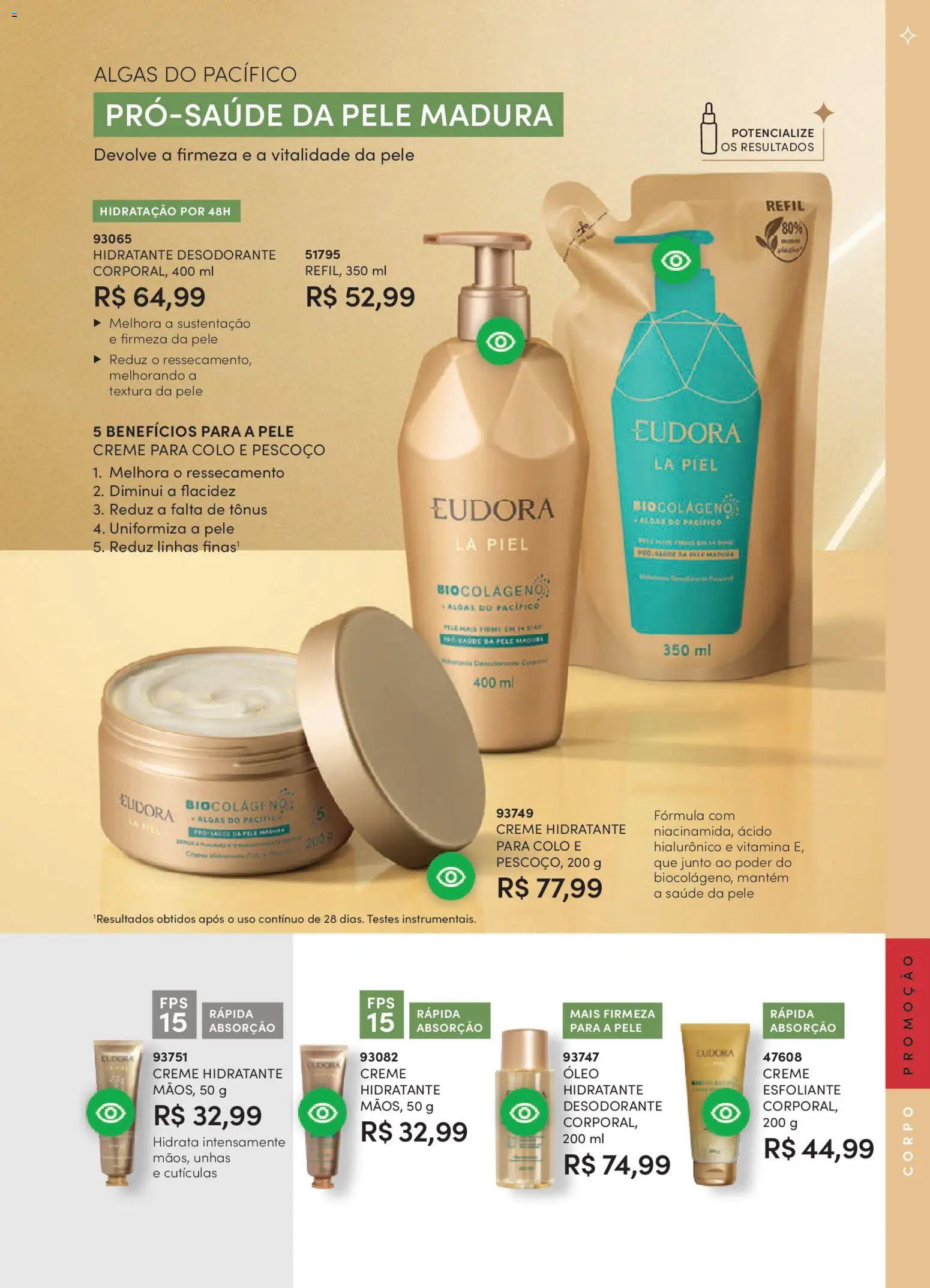 Eudora Folheto - válido de 29.10.2025 | Página: 110 | Produtos: Pó, Desodorante, Óleo, Creme