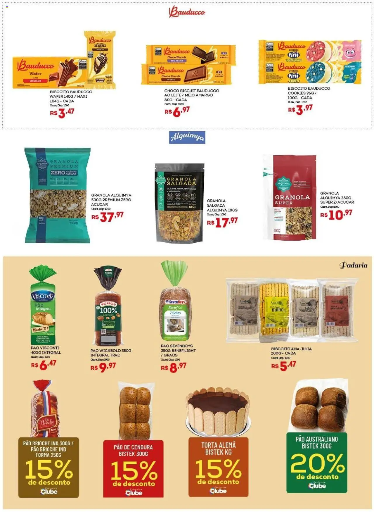 Bistek Supermercados Folheto - válido de 24.09.2025 | Página: 5 | Produtos: Biscoito, Pão, Chocolate, Cookies