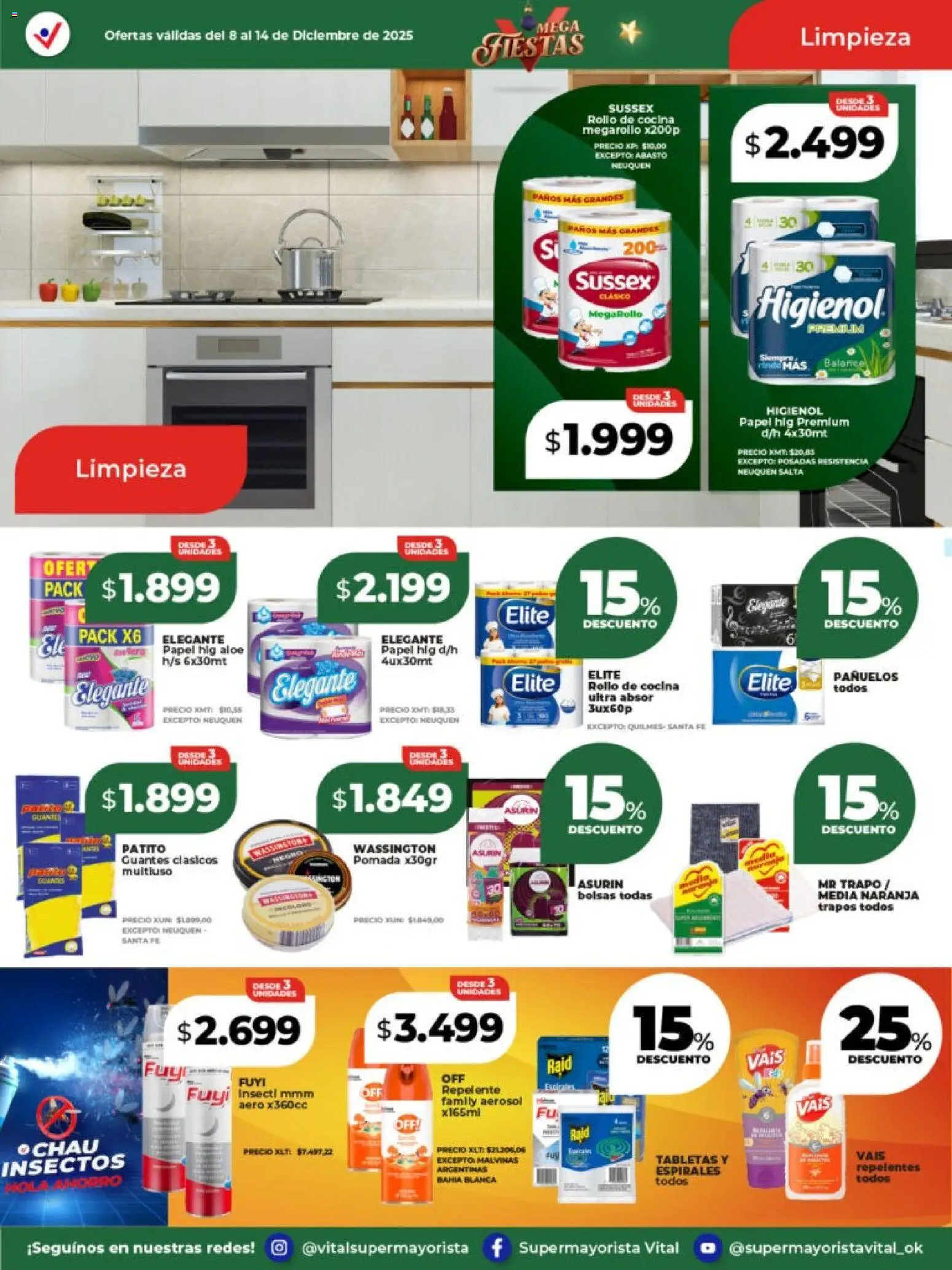 Vital - Ofertas - Salta │ válido desde el 08.12.2025 | Página: 9 | Productos: Repelente, Pomada, Cocina, Guantes