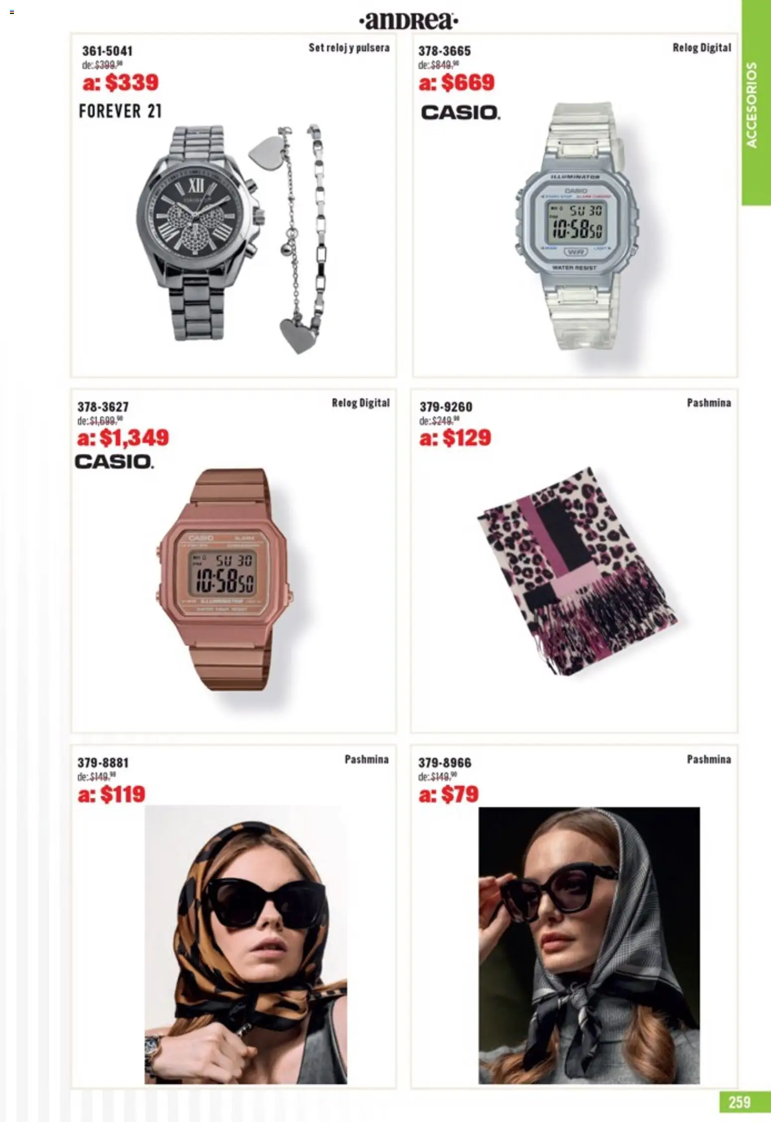 Nuevas ofertas de Andrea válidas en toda la República Mexicana desde el 05.04.2026. ¡Encuentra las mejores ofertas en Andrea catálogo Outlet! | Página: 259 | Productos: Pulsera, Pashmina, Reloj