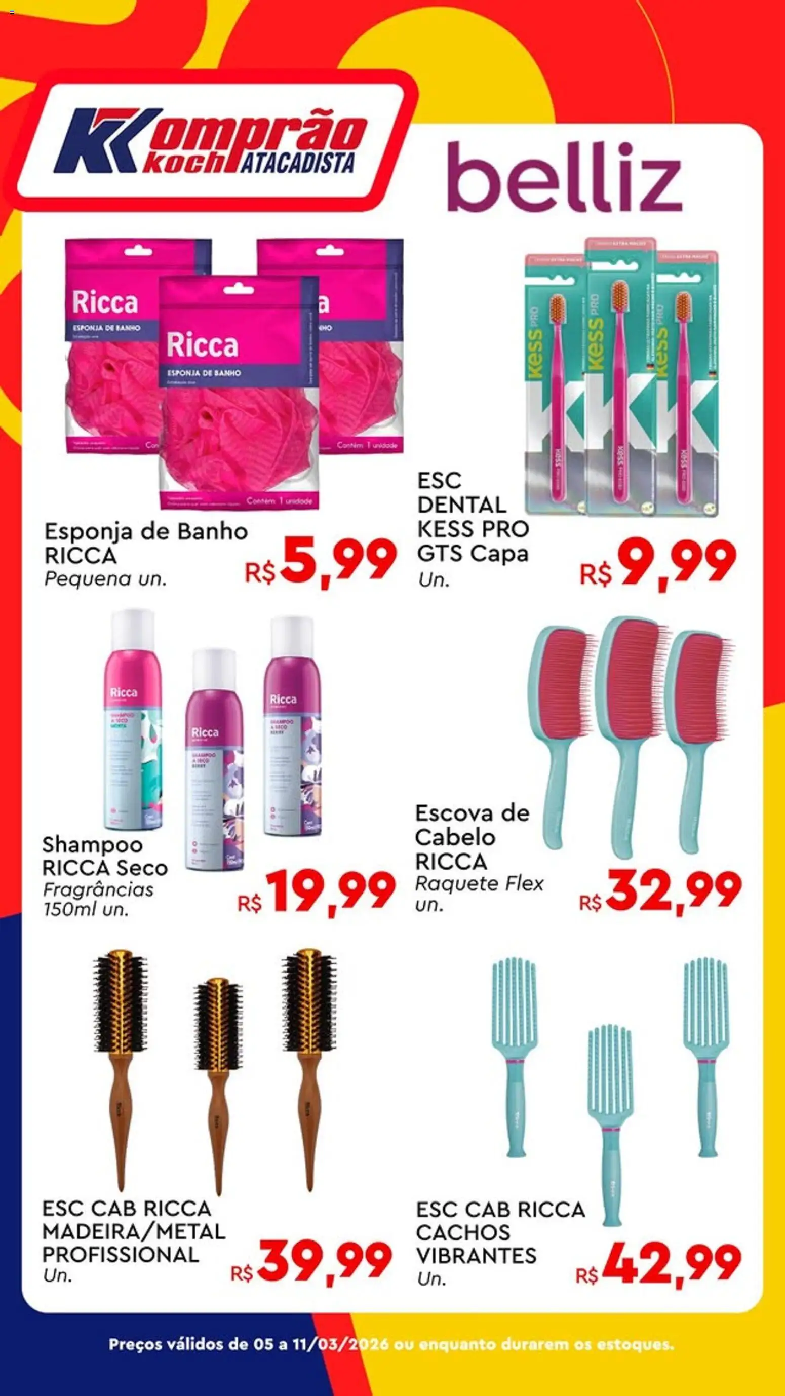 Komprao Atacadista Folheto - válido de 05.03.2026 | Página: 1 | Produtos: Shampoo, Esponja, Escova, Esponja de banho