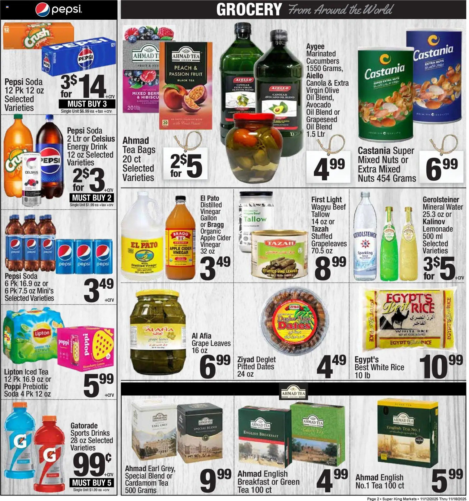 Super King - Weekly Ad - valid from 19.11.2025 | Page: 2 | Products: Vinegar, Oil, Rice, Cucumbers