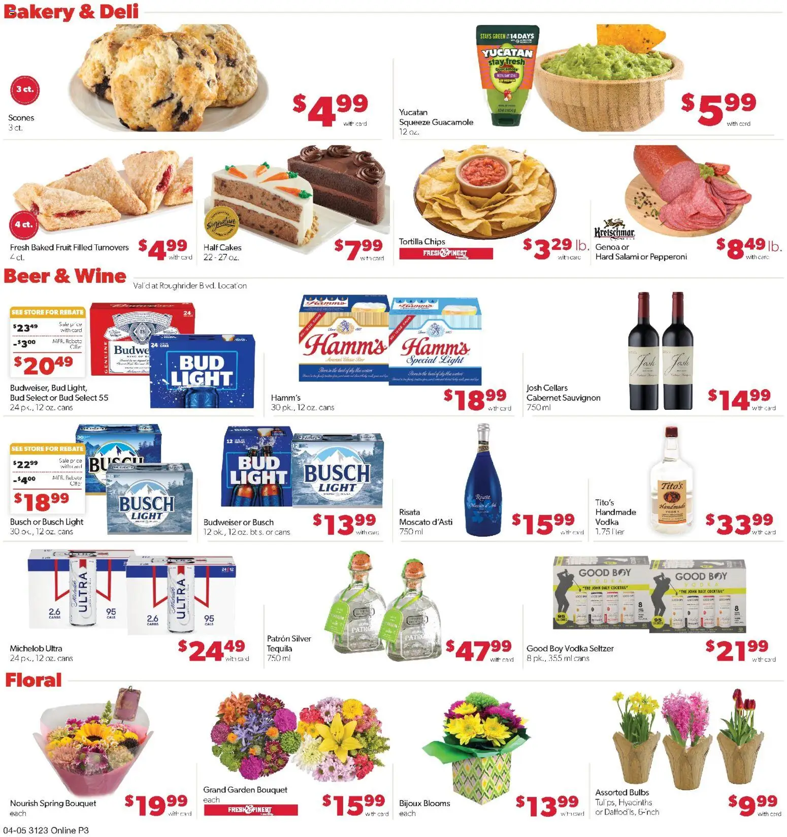 Family Fare Weekly Ad - ND - valid from 05.04.2026 | Page: 7 | Products: Salami, Wine, Beer, Chips