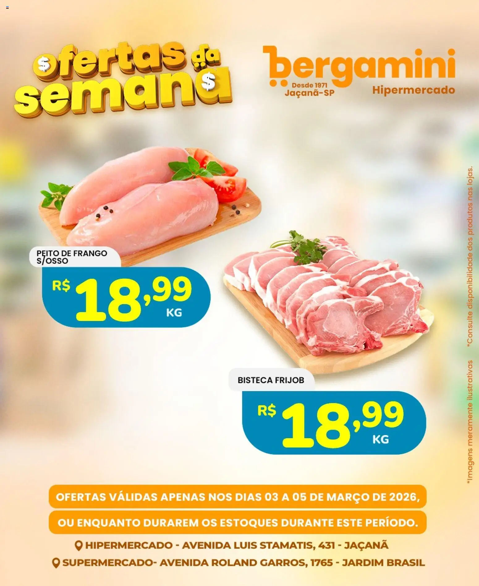 Supermercado Bergamini Folheto - válido de 03.03.2026 | Página: 4 | Produtos: Frango, Peito de frango