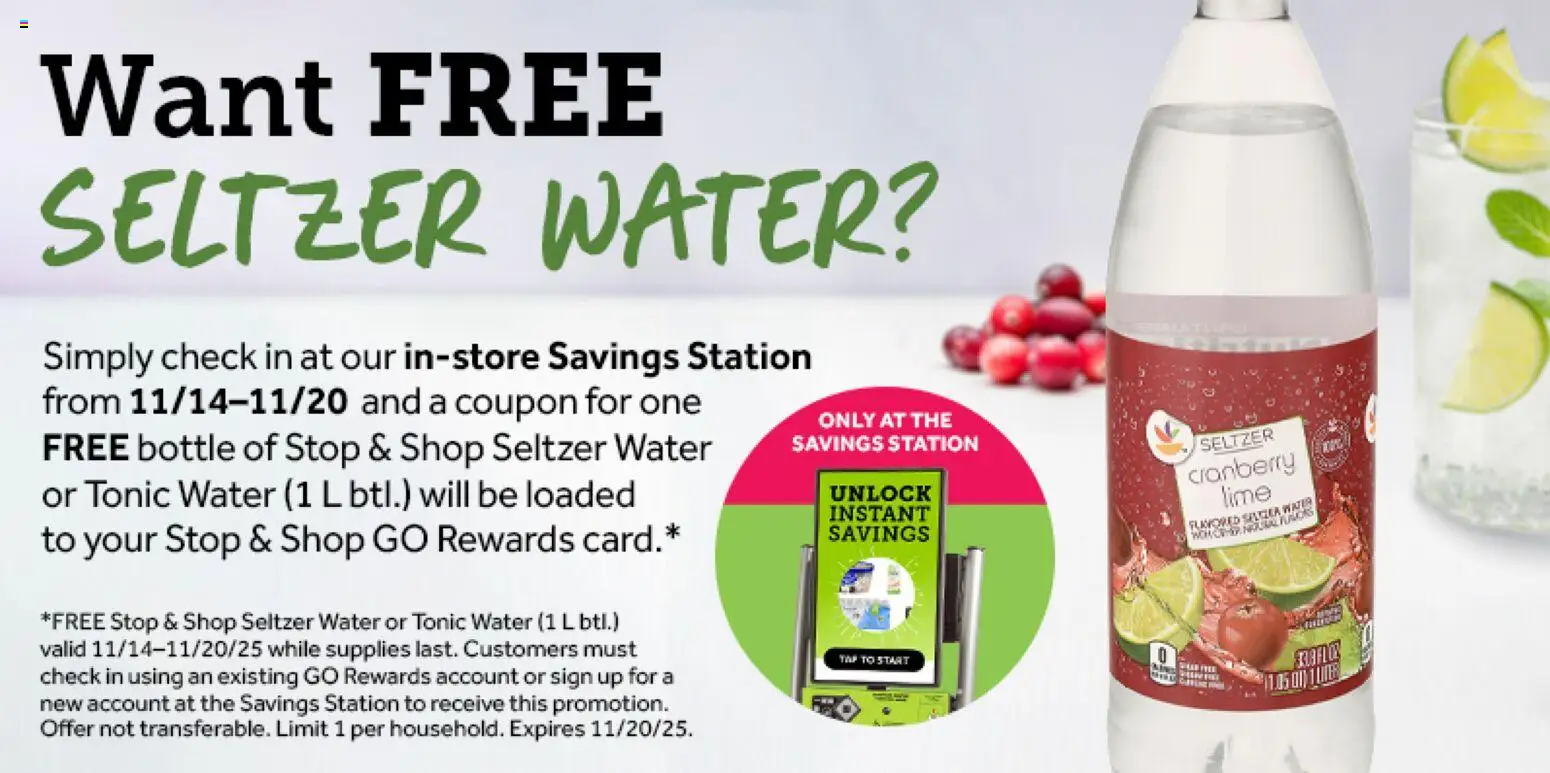 Stop & Shop Weekly Circular - CT - valid from 14.11.2025 | Page: 2 | Products: Water, Lime