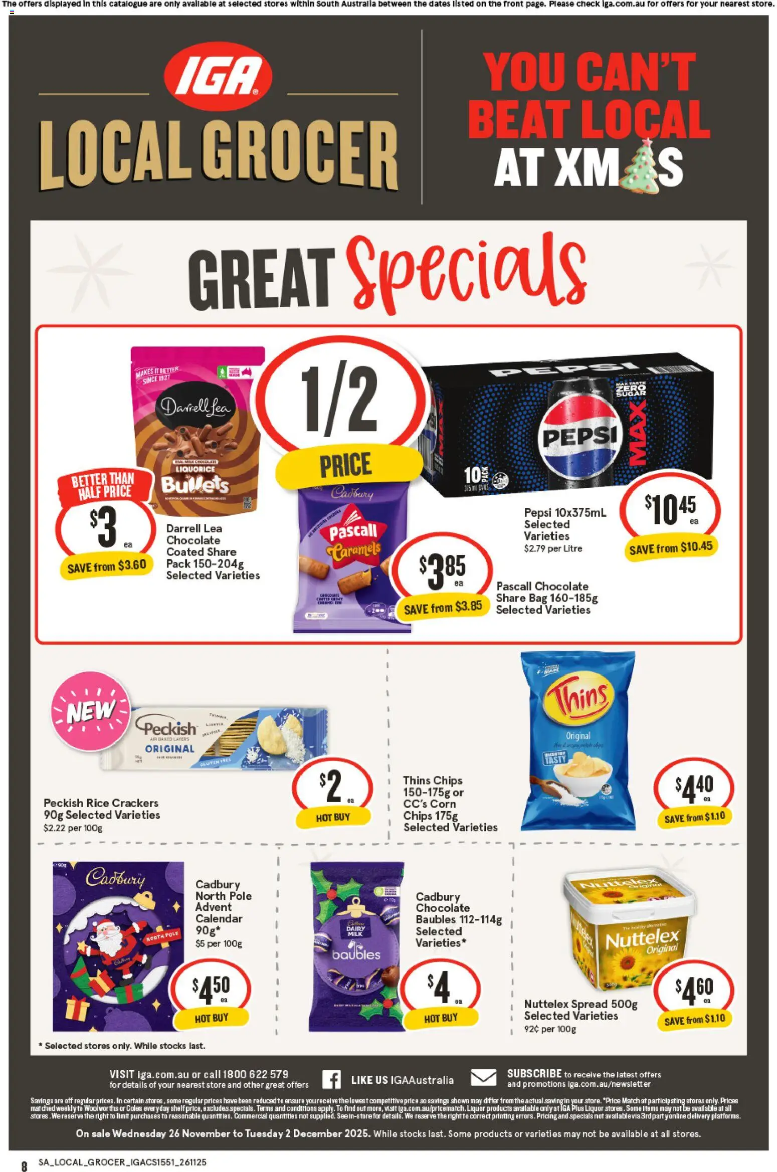 IGA catalogue - valid from 26.11.2025 | Page: 2 | Products: Crackers, Dairy, Chips, Bag
