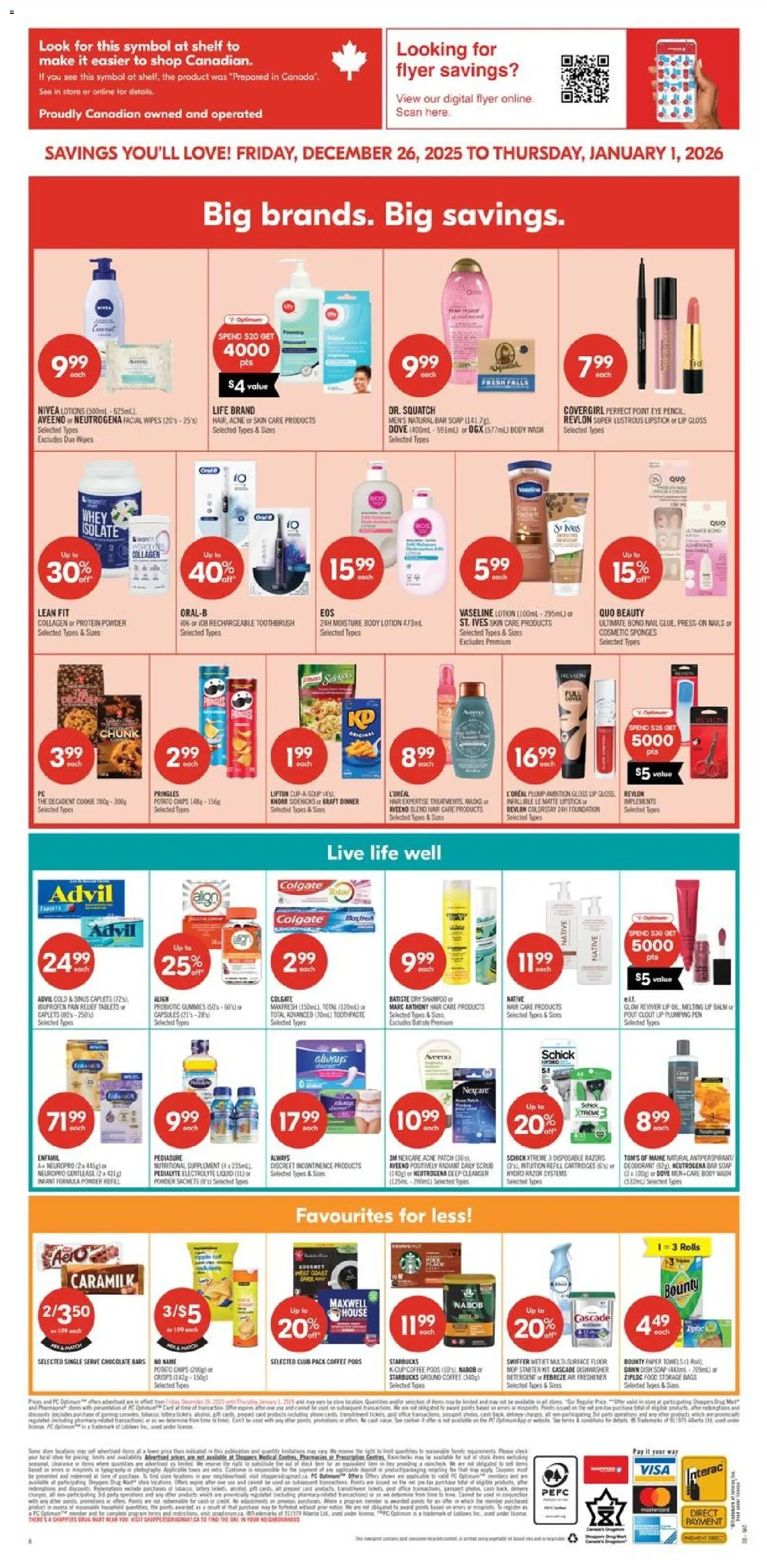Shoppers flyer valid from 26.12.2025 | Page: 16 | Products: Dishwasher, Lipstick, Body wash, Coffee