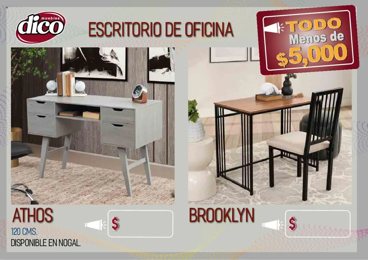 Nuevas ofertas de Muebles Dico válidas en toda la República Mexicana desde el 12.02.2025. ¡Encuentra las mejores ofertas en Muebles Dico catálogo Todo Menos! | Página: 69 | Productos: Escritorio