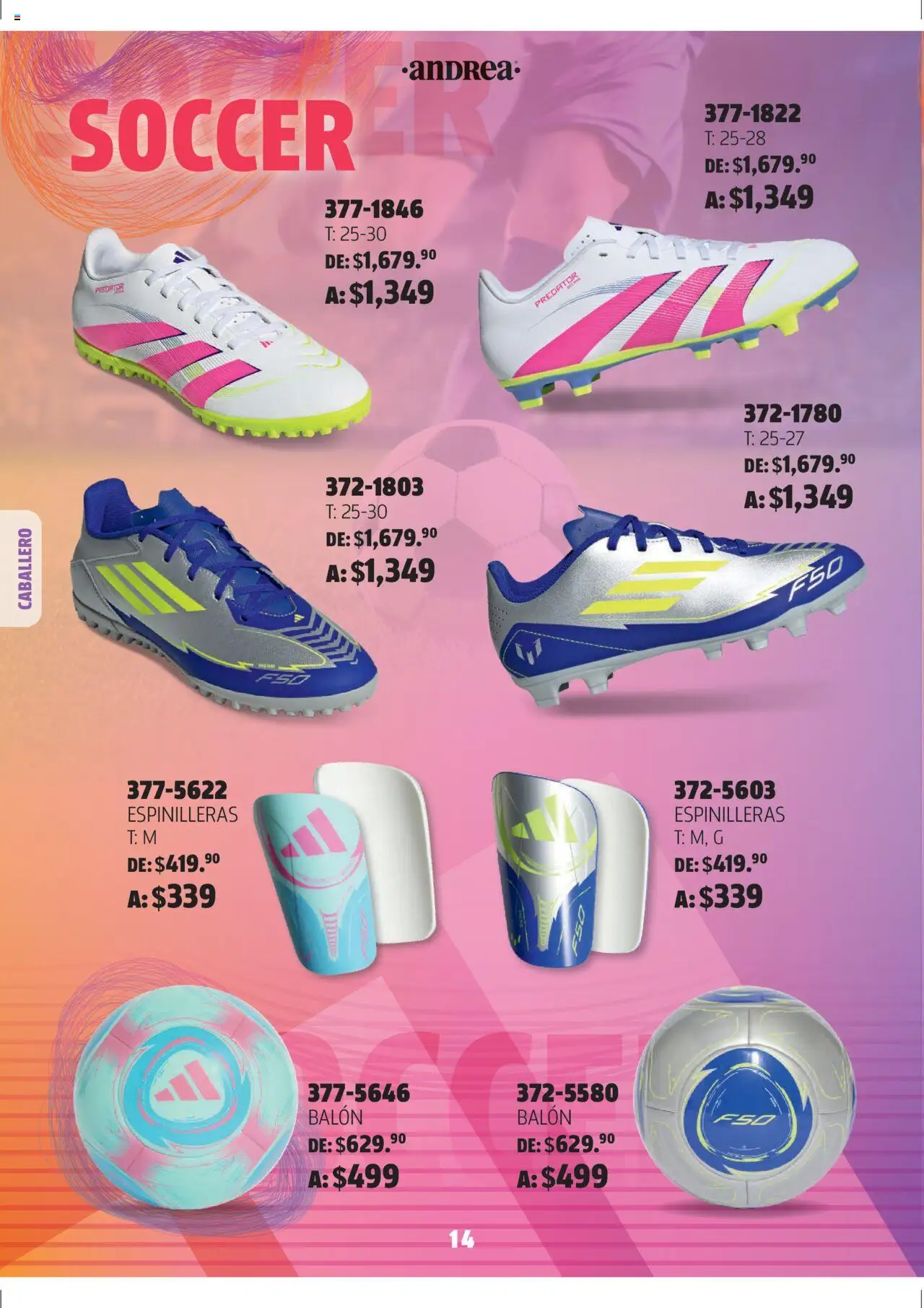 Nuevas ofertas de Andrea válidas en toda la República Mexicana desde el 03.08.2025. ¡Encuentra las mejores ofertas en Andrea - Catálogo Adidas Week! | Página: 14