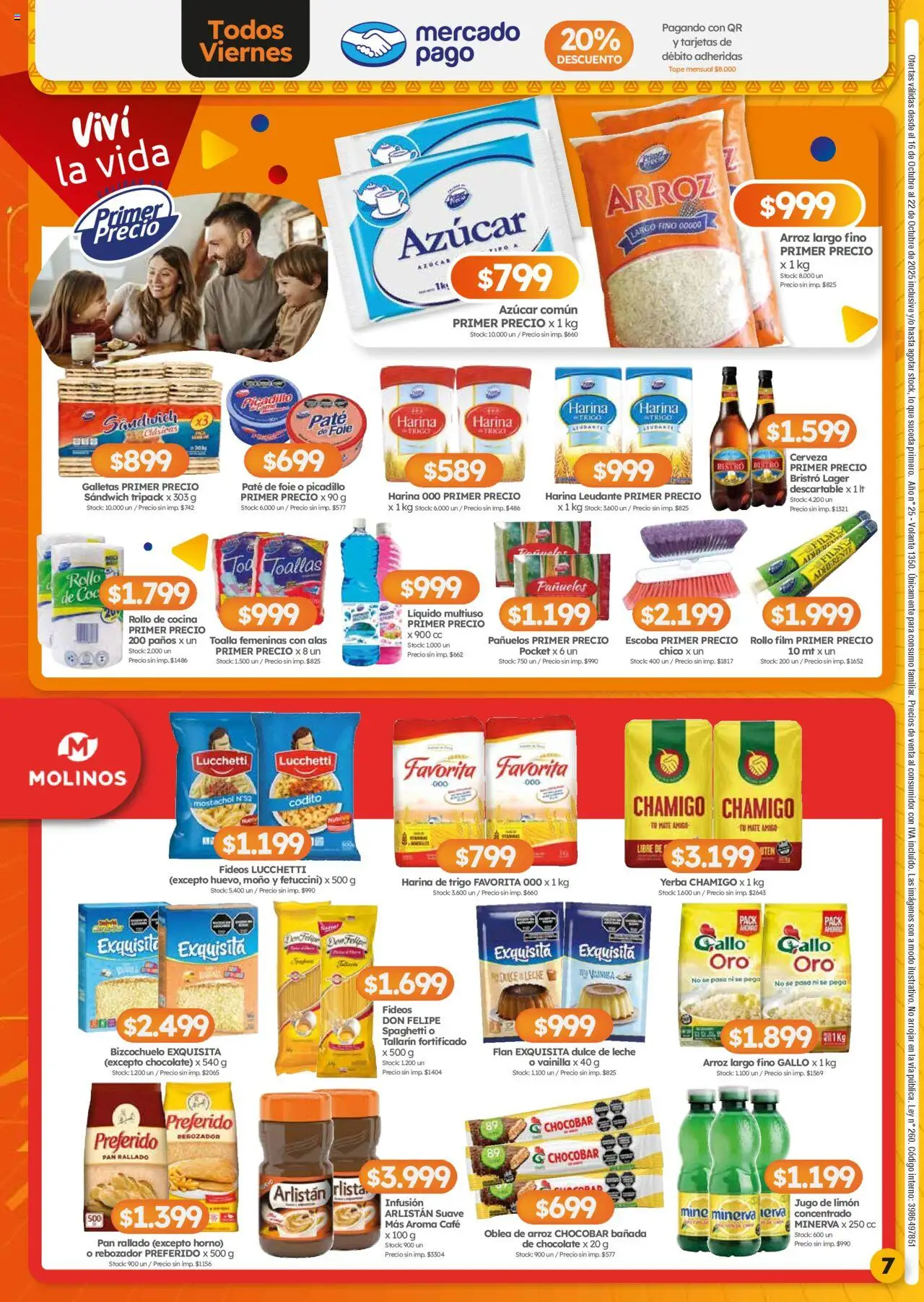 Cordiez ofertas │ válido desde el 16.10.2025 | Página: 7 | Productos: Toalla, Escoba, Arroz, Fideos