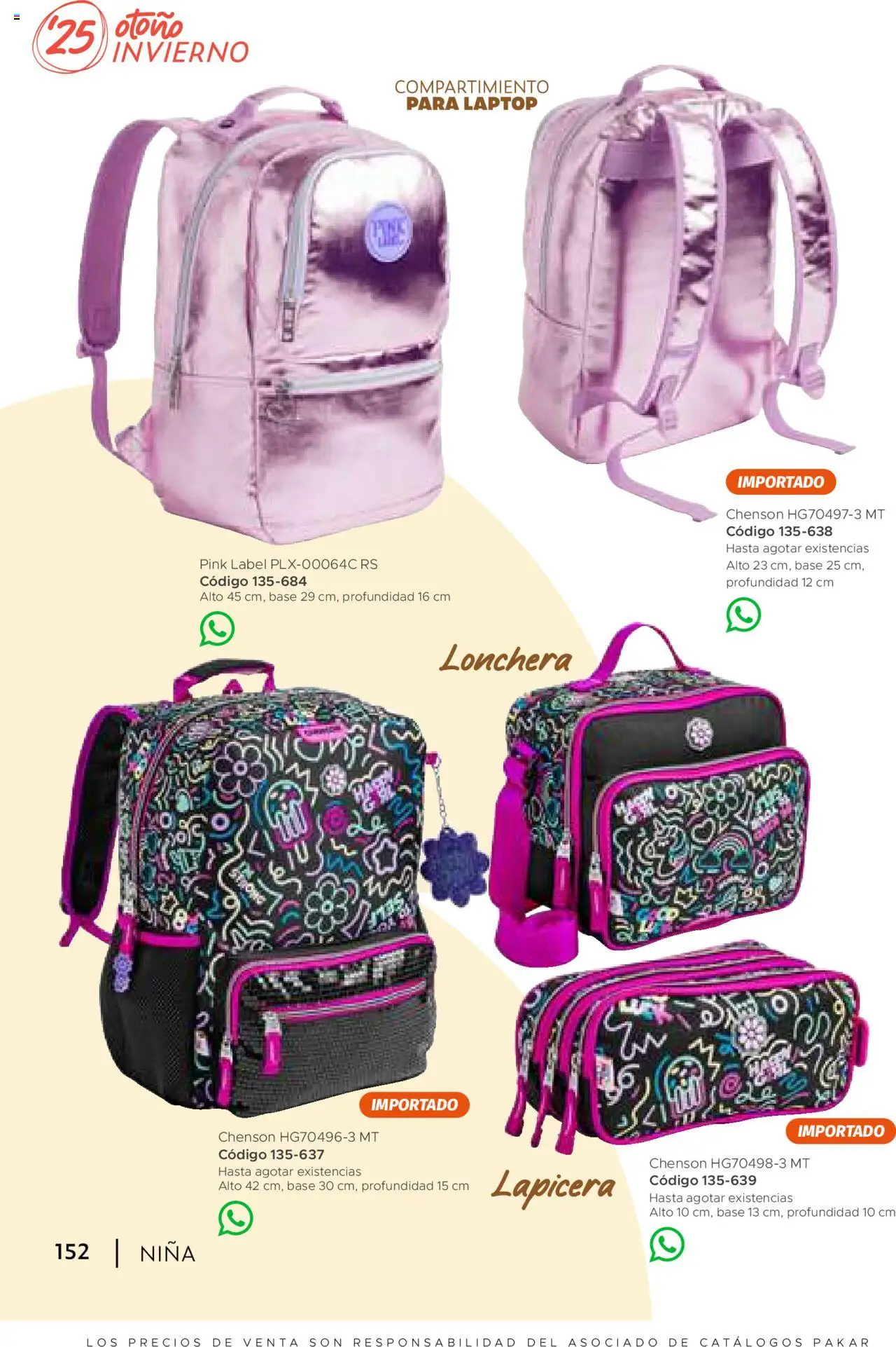 Nuevas ofertas de SC Pakar válidas en toda la República Mexicana desde el 24.07.2025. ¡Encuentra las mejores ofertas en SC Pakar - Catálogo Nina otoño / invierno! | Página: 152