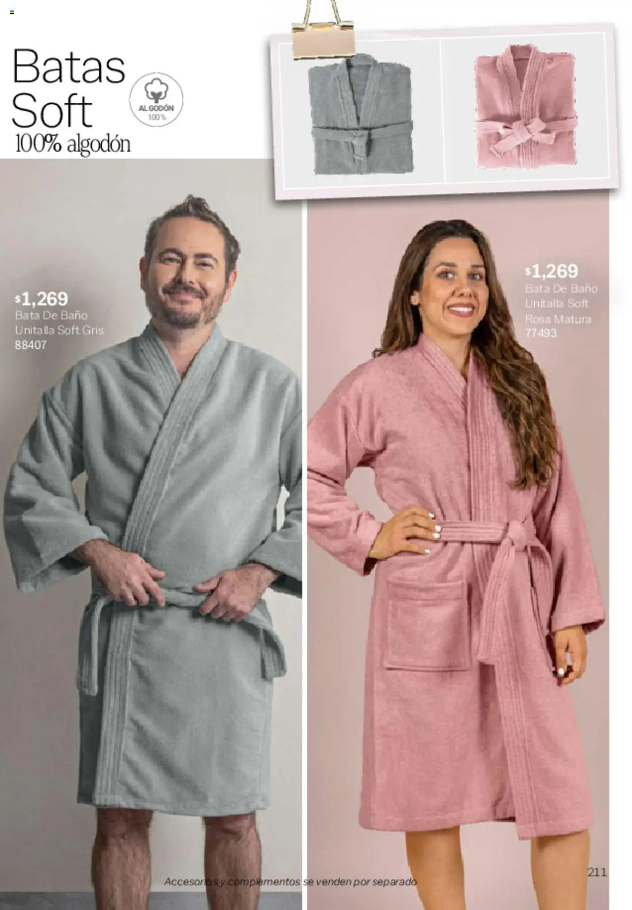 Nuevas ofertas de Vianney válidas en toda la República Mexicana desde el 07.03.2025. ¡Encuentra las mejores ofertas en Vianney catálogo Primavera! | Página: 215 | Productos: Bata de baño, Algodón, Baño, Bata