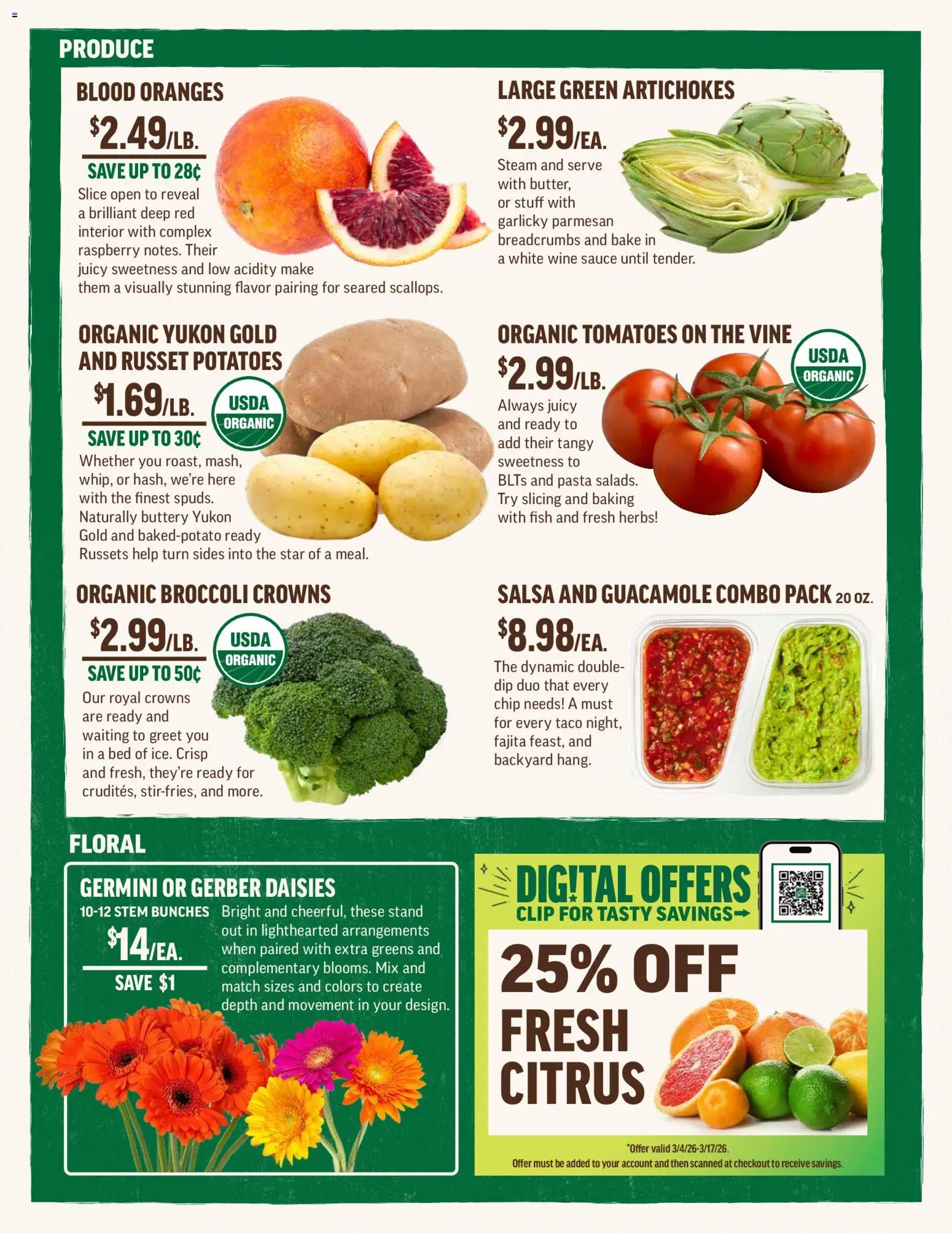 Central Market Weekly Ad - valid from 04.03.2026 | Page: 2 | Products: Clip, Oranges, Tomatoes, Potatoes