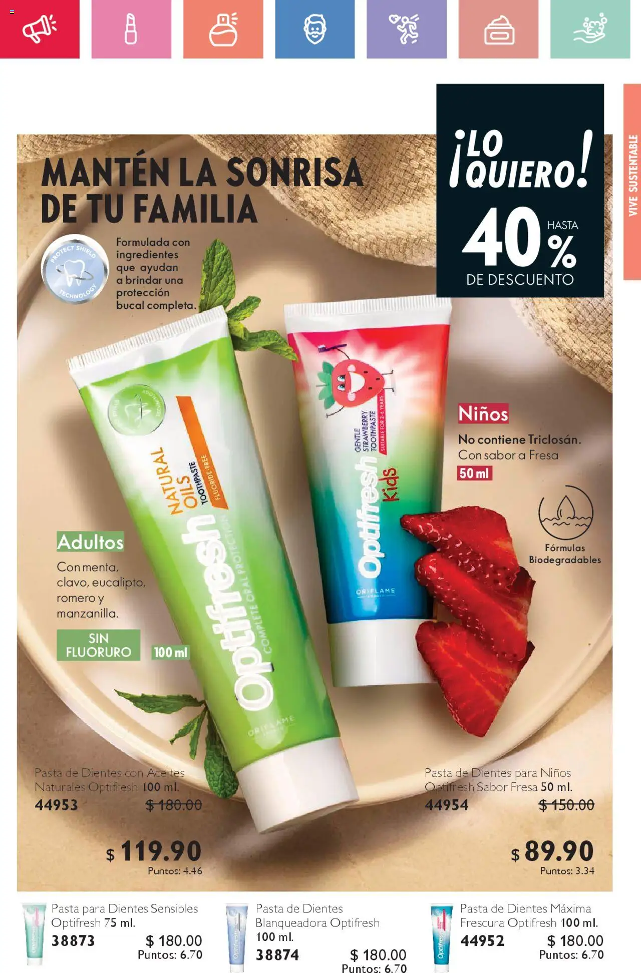 Nuevas ofertas de Oriflame válidas en toda la República Mexicana desde el 02.08.2025. ¡Encuentra las mejores ofertas en Oriflame - Campaña 11 2025! | Página: 73 | Productos: Fresa, Pasta