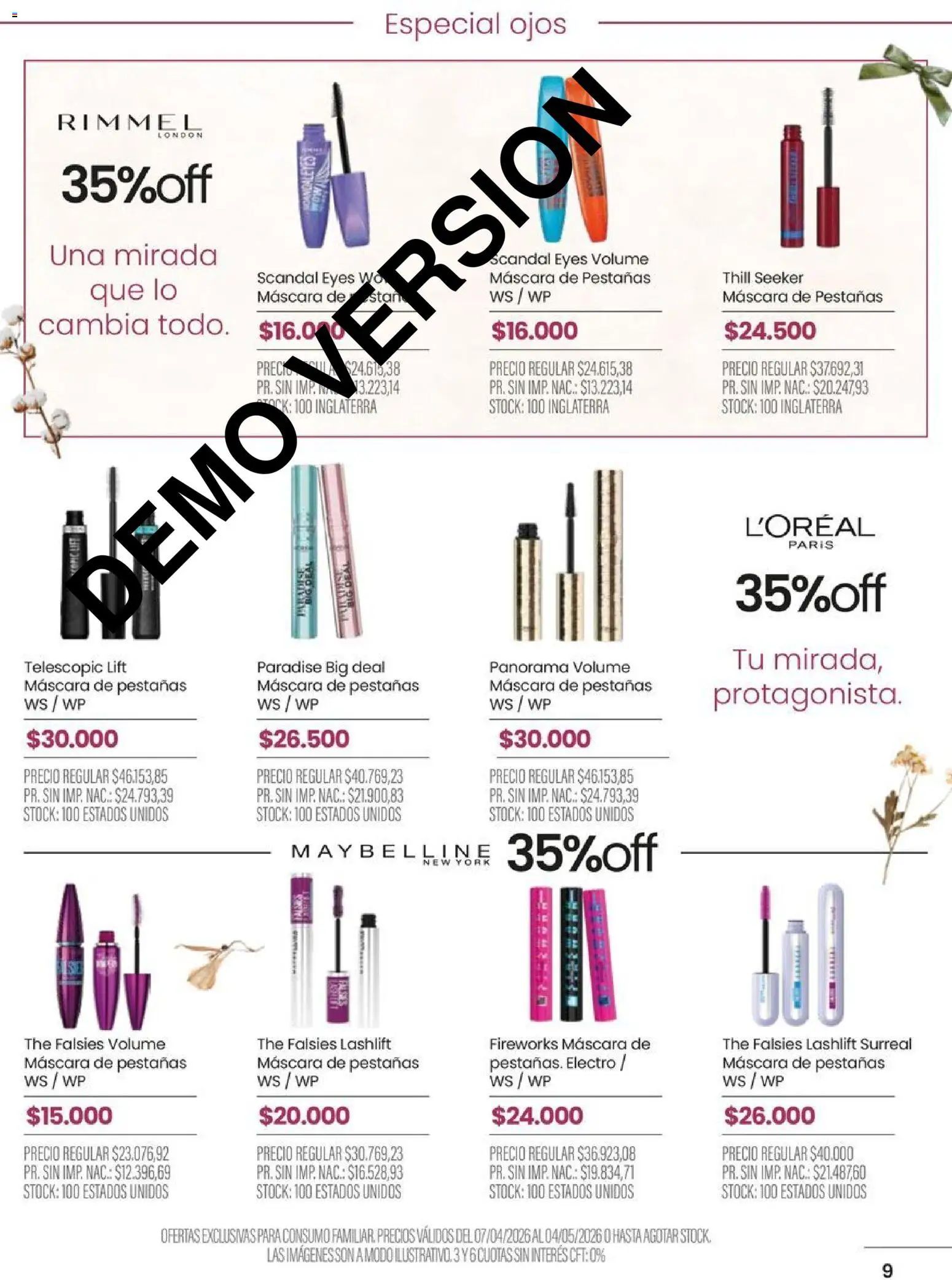 Pigmento catálogo │ válido desde el 07.04.2026 | Página: 9 | Productos: Máscara, Mascara de pestañas