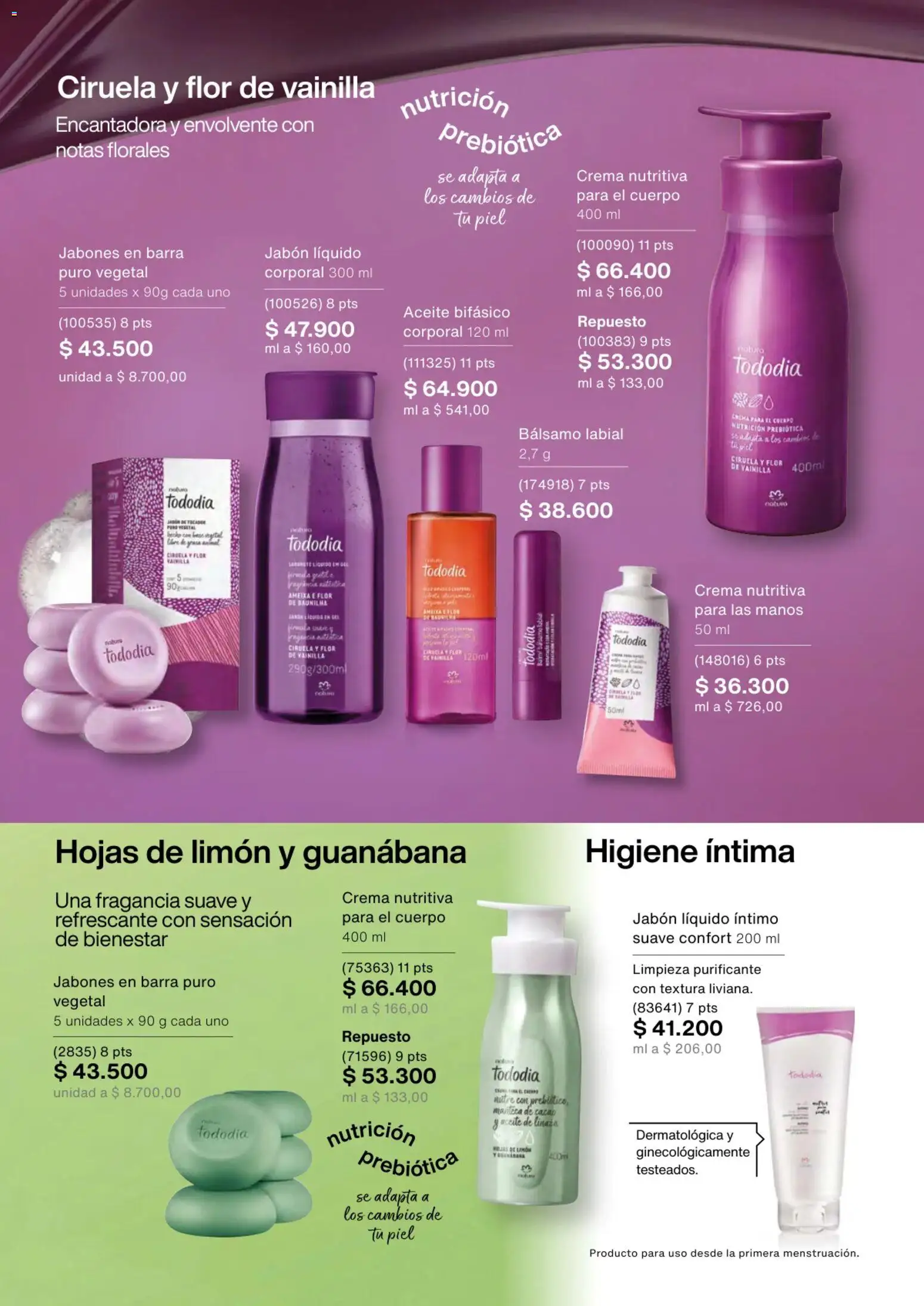 Natura revista - valida desde el 13.11.2025 | Página: 124 | Productos: Crema, Guanábana, Fragancia, Aceite