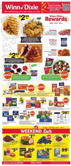 Preview of Winn Dixie weekly ads valid from 31.12.2025