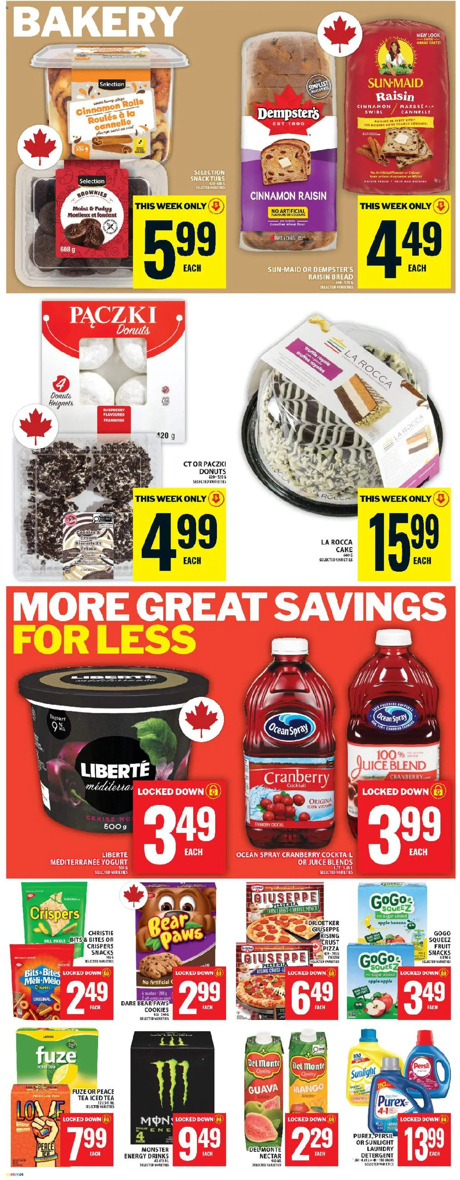 Food Basics flyer valid from 12.02.2026 | Page: 9 | Products: Cookies, Detergent, Yogurt, Juice