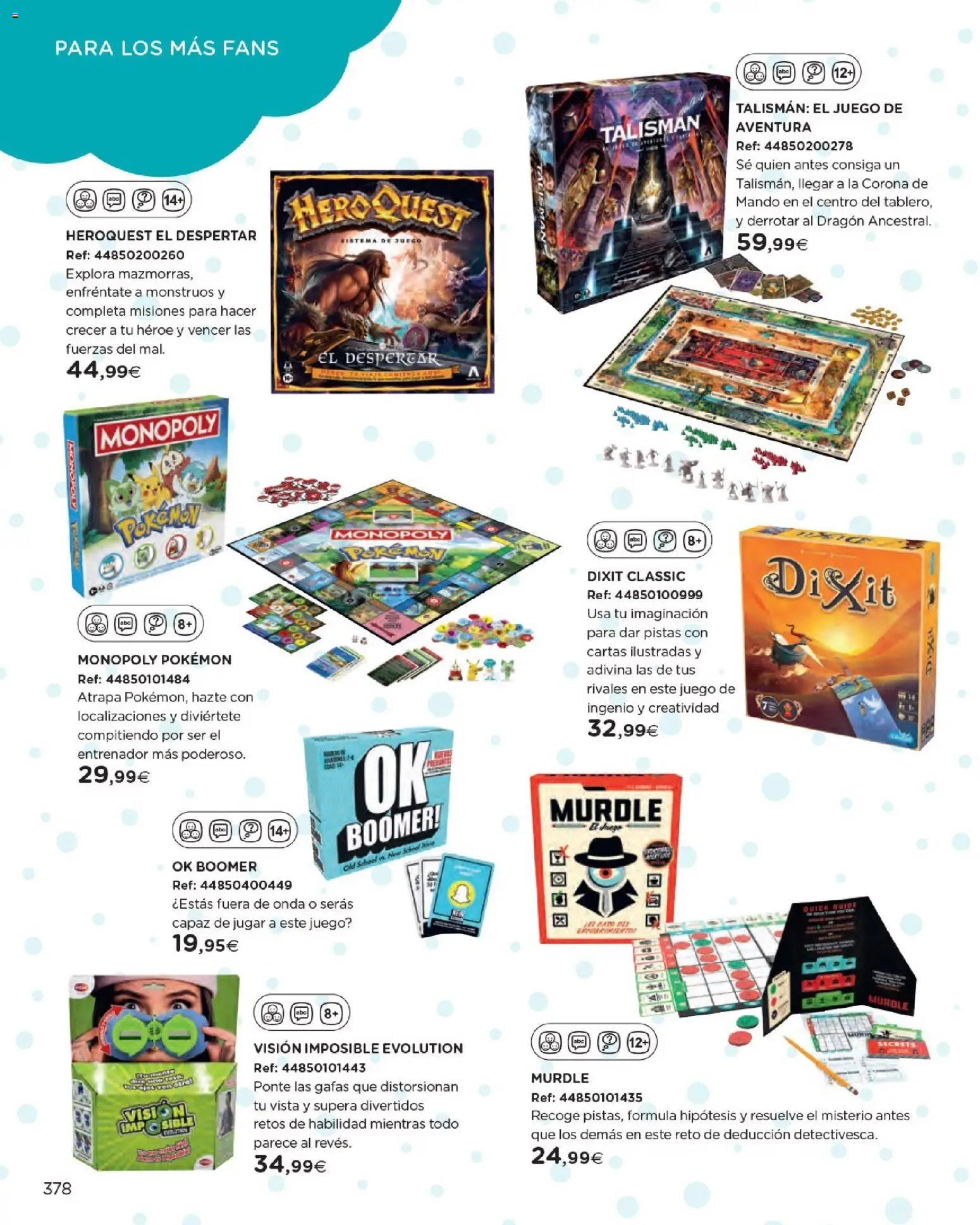 Nuevas ofertas de El Corte Inglés válidas en toda la República Mexicana desde el 27.10.2025. ¡Encuentra las mejores ofertas en El Corte Inglés catálogo Juguetes! | Página: 378 | Productos: Juego