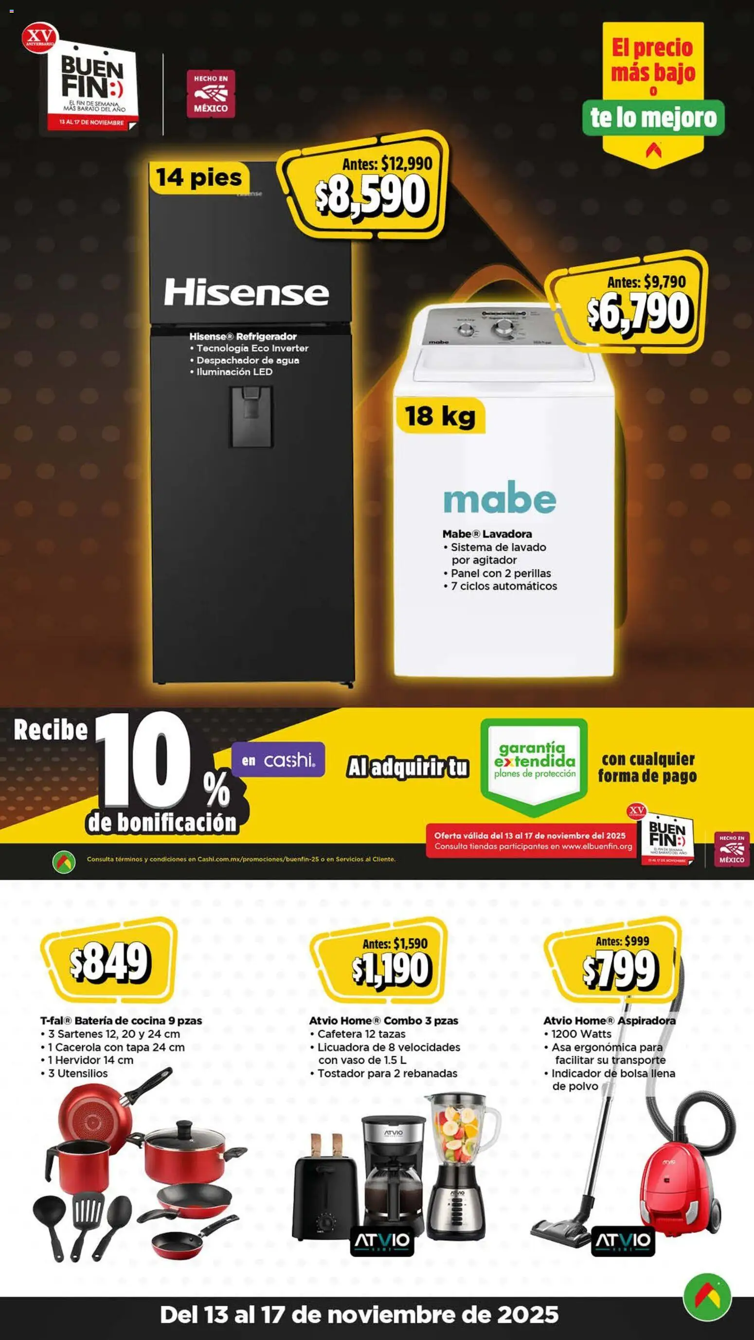 Nuevas ofertas de Bodega Aurrerá válidas en toda la República Mexicana desde el 13.11.2025. ¡Encuentra las mejores ofertas en Bodega Aurrerá Buen Fin ! | Página: 3 | Productos: Agua, Licuadora, Lavadora, Aspiradora