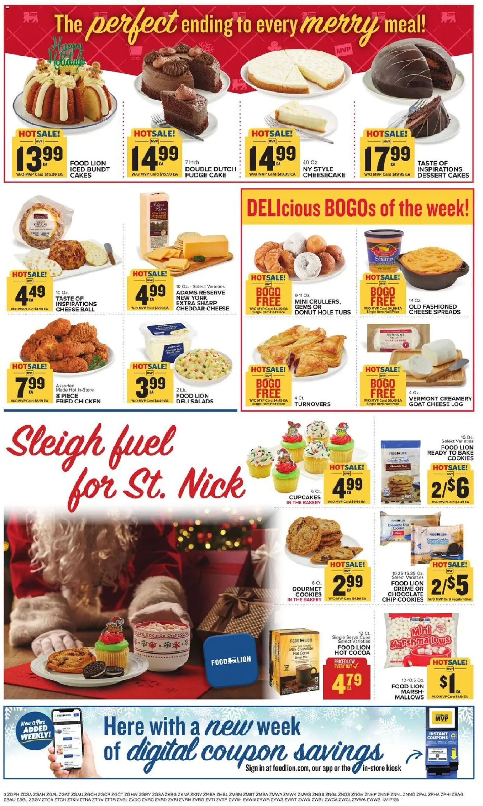 Food Lion Weekly Ad - valid from 17.12.2025 | Page: 5 | Products: Bakery, Milk, Cookies, Cheesecake
