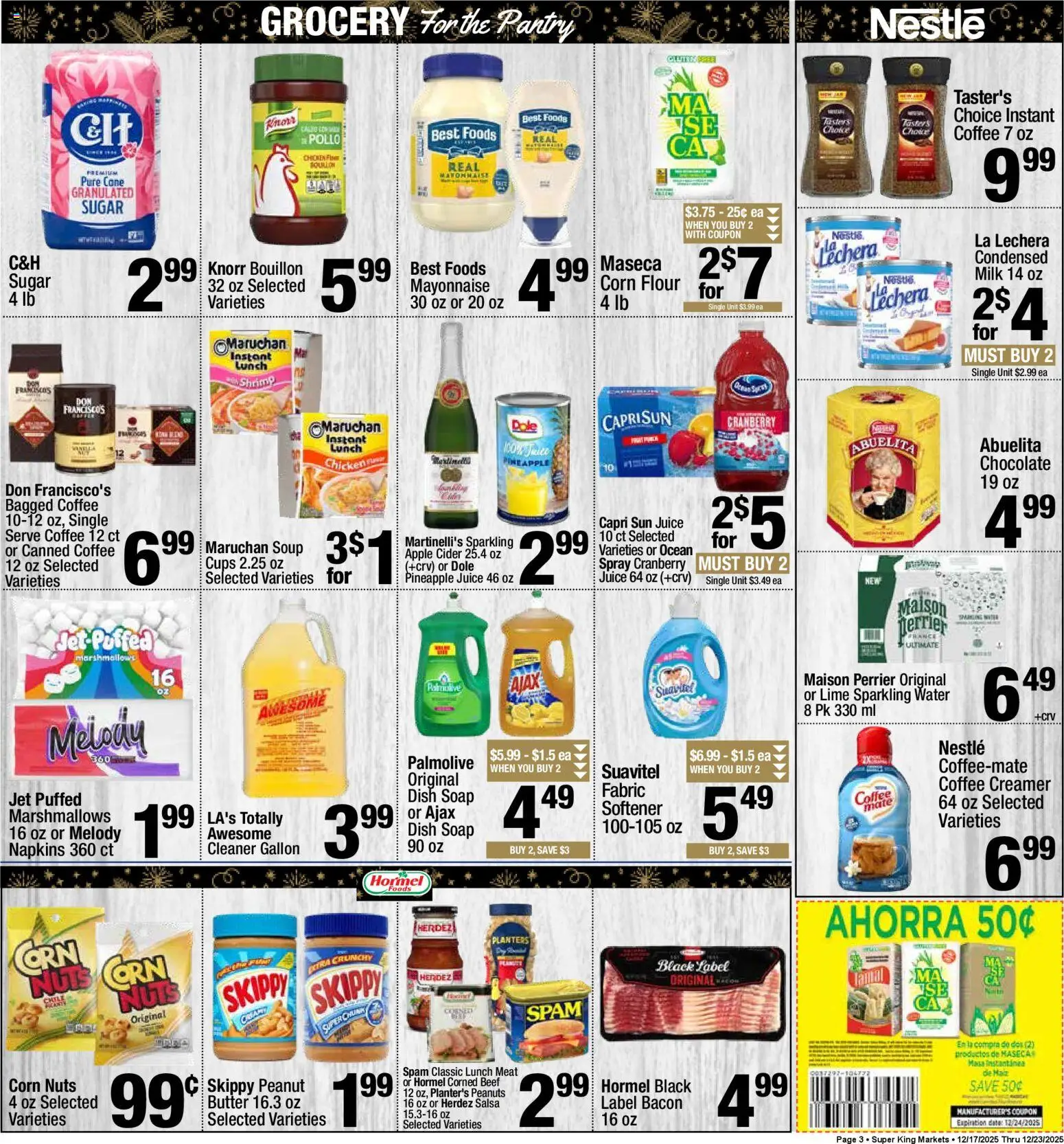 Super King Weekly Ad - valid from 17.12.2025 | Page: 3 | Products: Cider, Milk, Beef, Pineapple