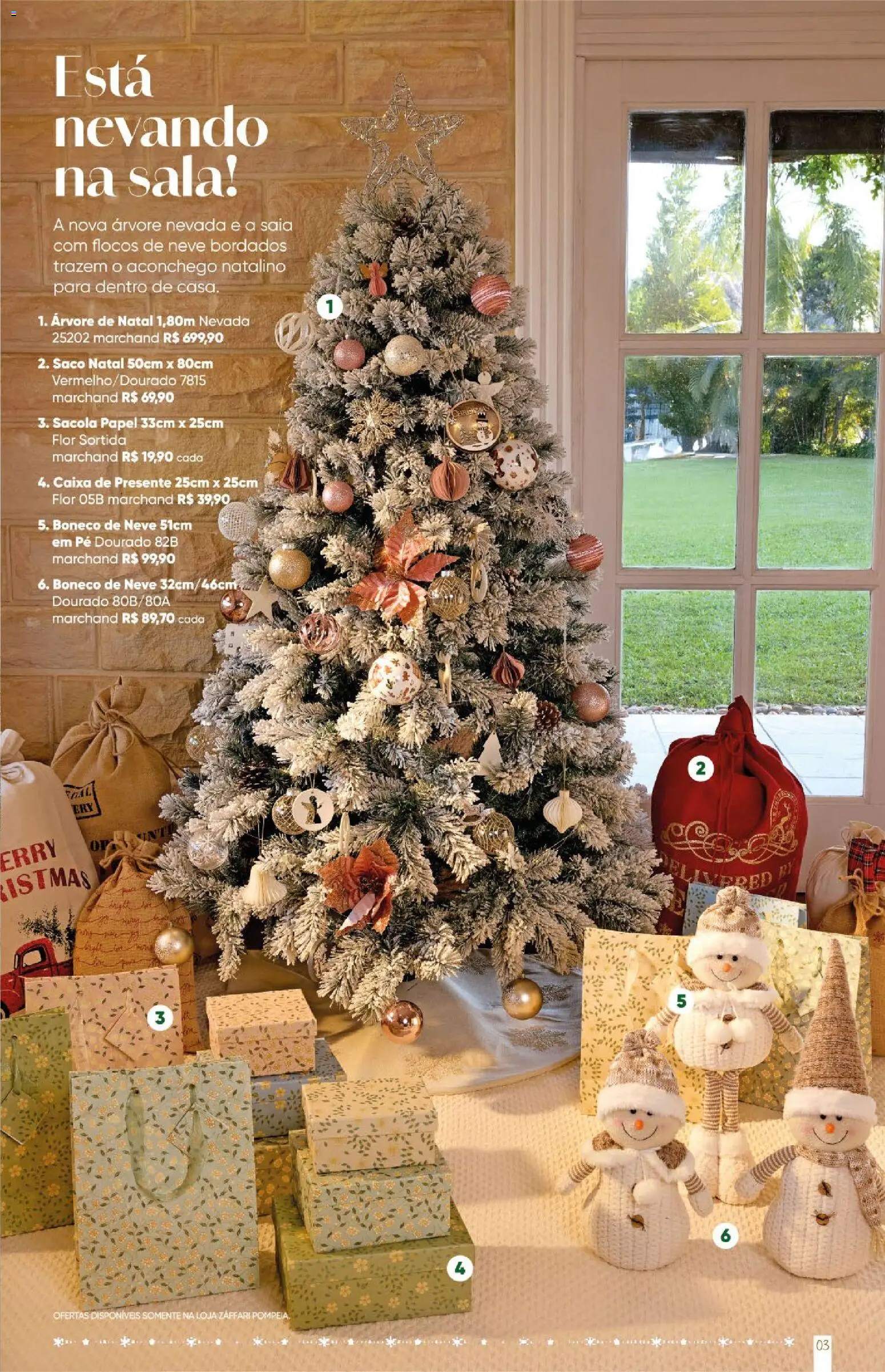Zaffari Folheto - válido de 28.10.2025 | Página: 3 | Produtos: Caixa, Árvore de natal, Saia, Flocos