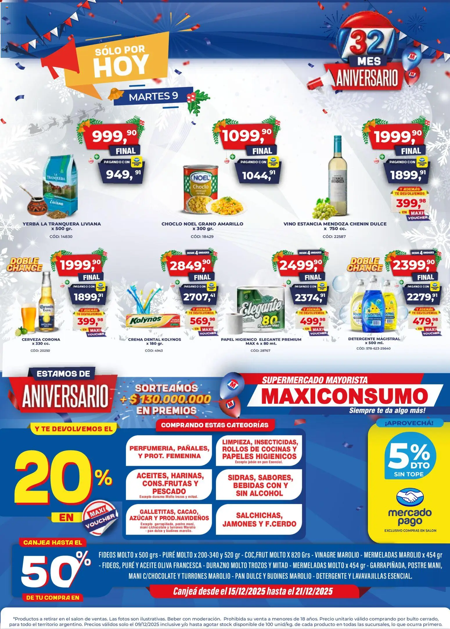 Maxiconsumo ofertas │ válido desde el 09.12.2025 | Página: 1 | Productos: Lavavajillas, Yerba, Jabón, Té