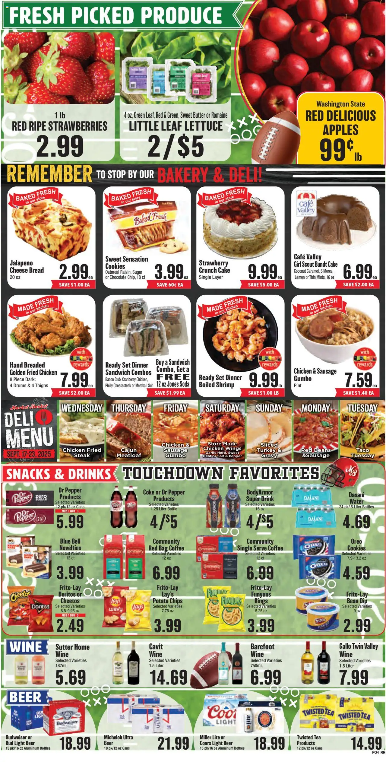Market Basket Southeast Texas - valid from 17.09.2025 | Page: 4 | Products: Cheese, Apples, Chips, Salt
