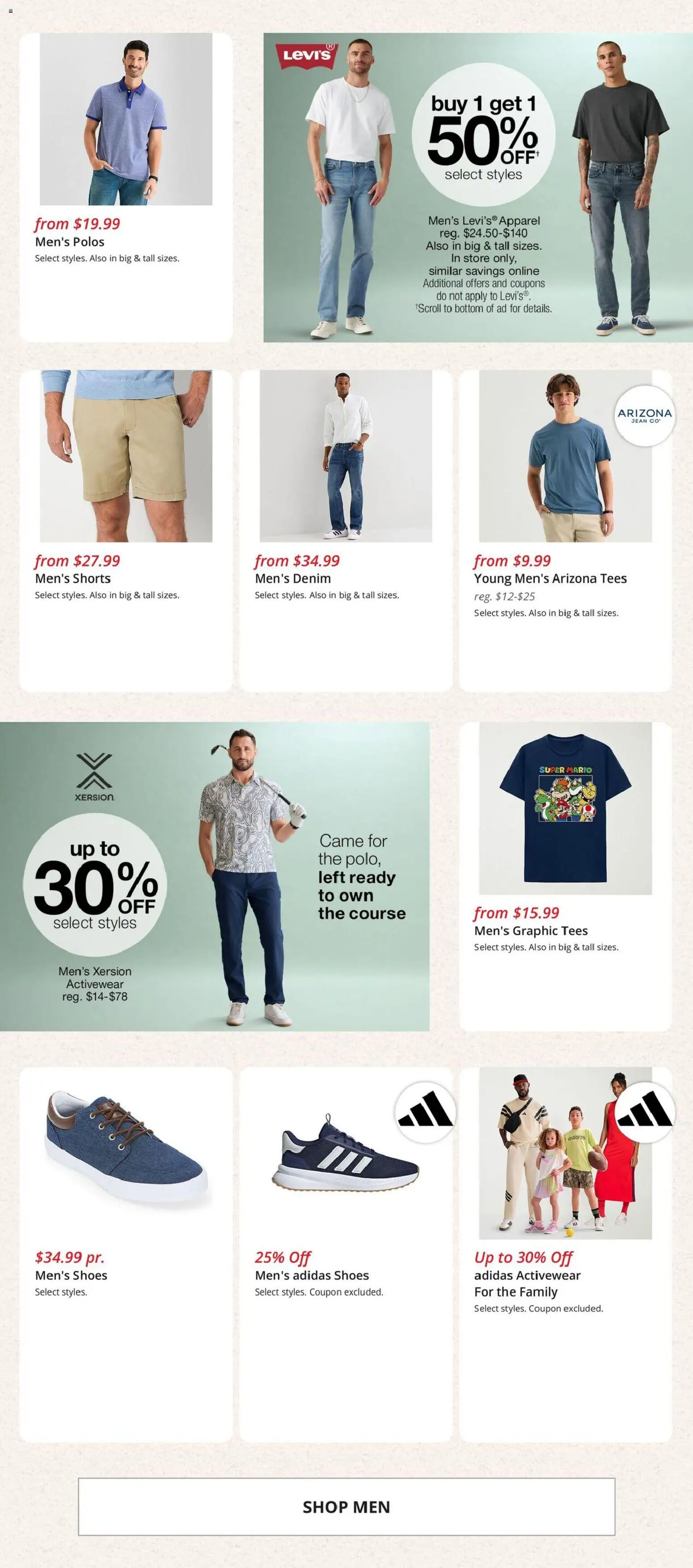 JCPenney Ad - valid from 01.04.2026 | Page: 3 | Products: Shorts