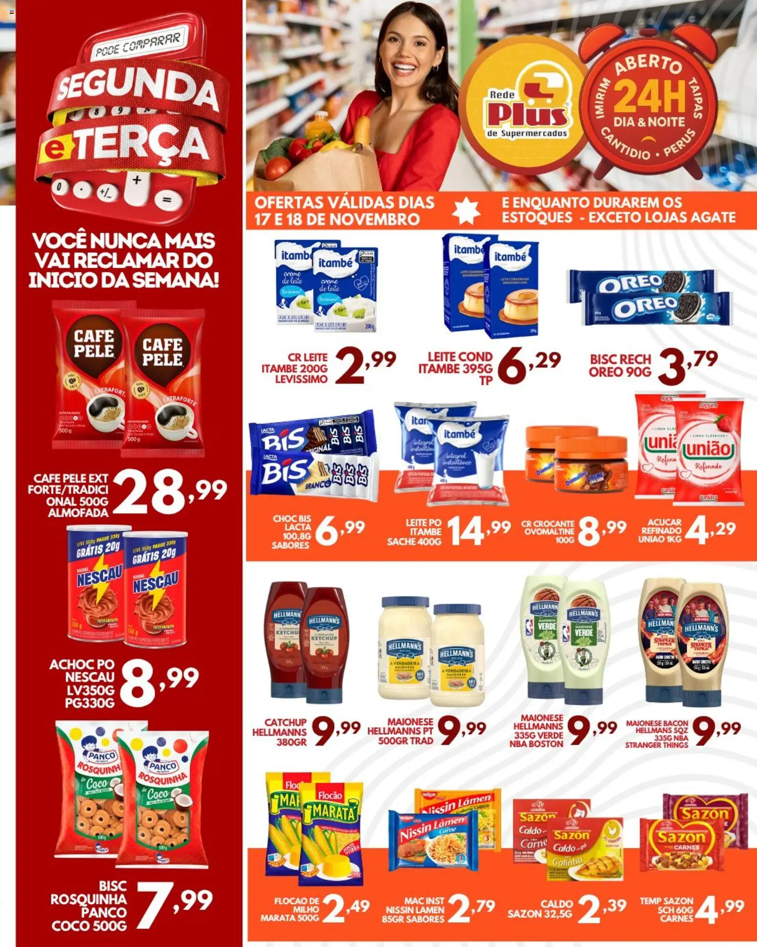 Rede Plus Supermercados Folheto - válido de 17.11.2025 | Página: 3 | Produtos: Carne, Ketchup, Creme, Açúcar