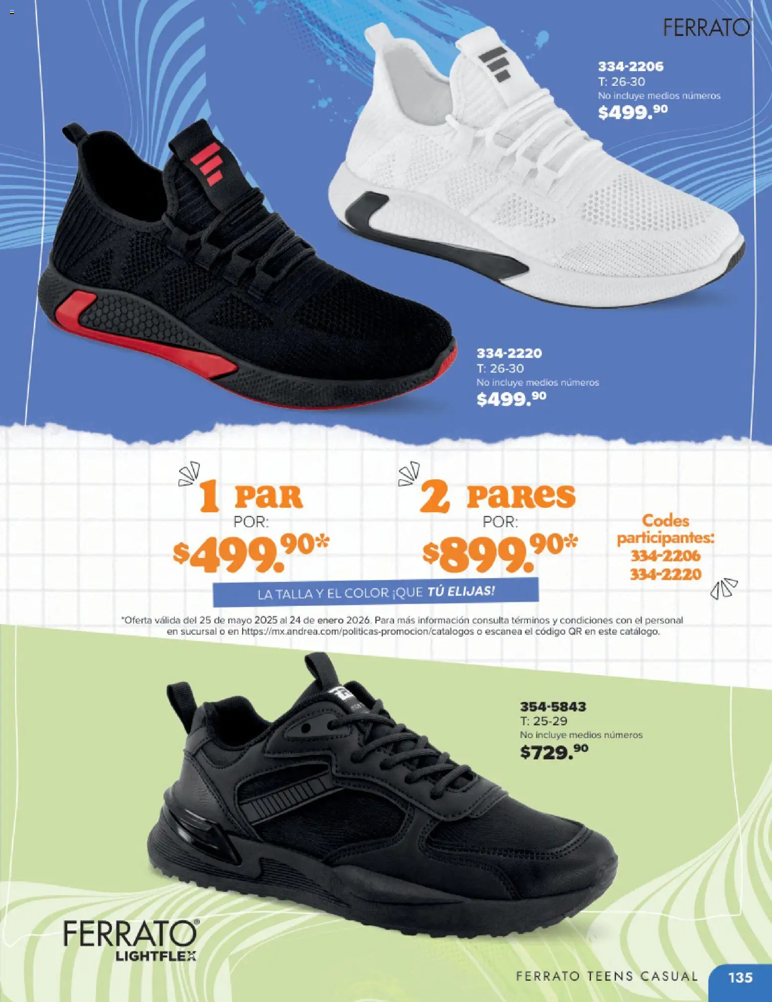 Nuevas ofertas de Andrea válidas en toda la República Mexicana desde el 25.05.2025. ¡Encuentra las mejores ofertas en Andrea catálogo Colegial ! | Página: 135