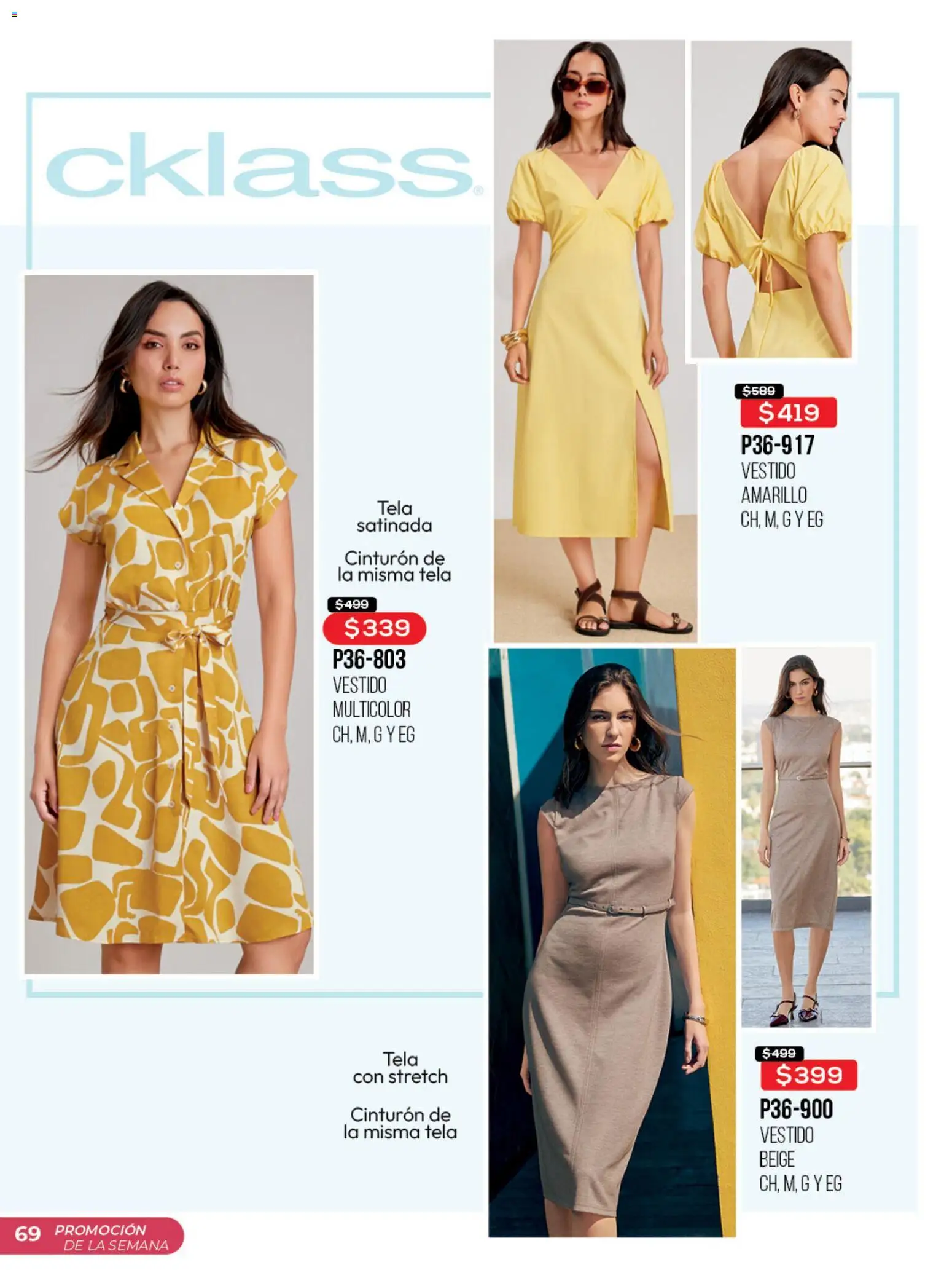 Nuevas ofertas de Cklass válidas en toda la República Mexicana desde el 16.02.2026. ¡Encuentra las mejores ofertas en Cklass catálogo Promo Semanal! | Página: 70 | Productos: Cinturón, Vestido