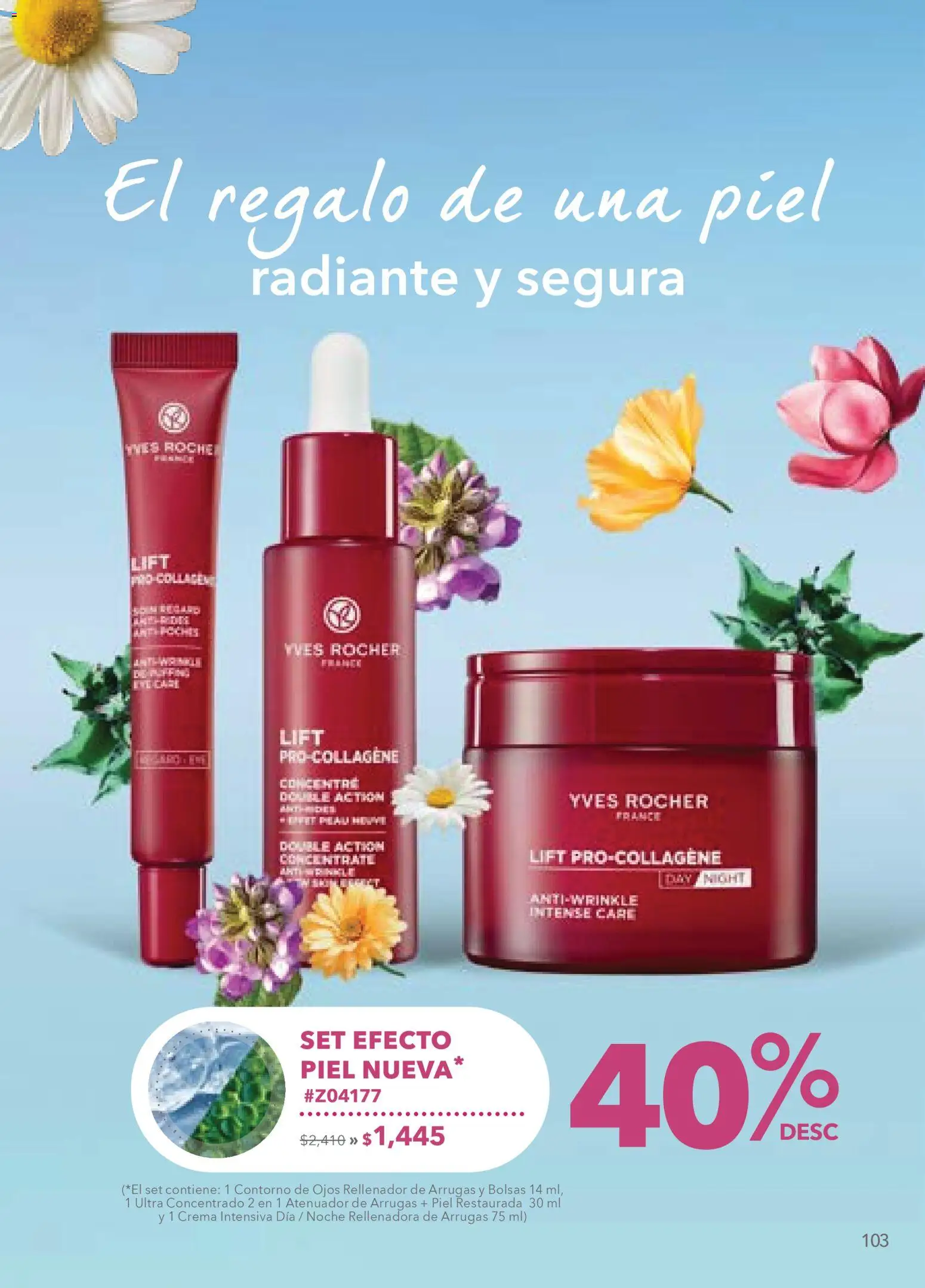 Nuevas ofertas de Yves Rocher válidas en toda la República Mexicana desde el 24.03.2026. ¡Encuentra las mejores ofertas en Yves Rocher campaña 5 2026! | Página: 105 | Productos: Contorno de ojos, Crema, Contorno, Atenuador