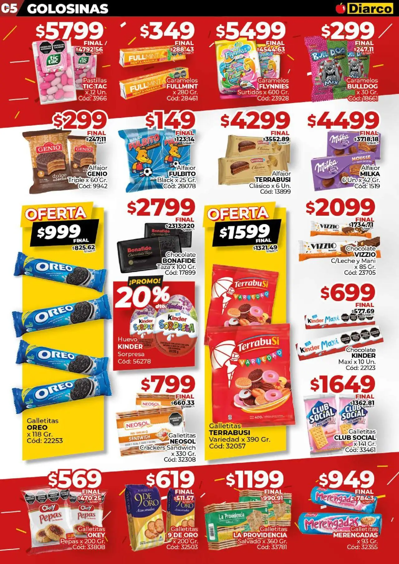 Diarco ofertas │ válido desde el 14.07.2025 | Página: 5 | Productos: Taza, Mani, Chocolate, Alfajor