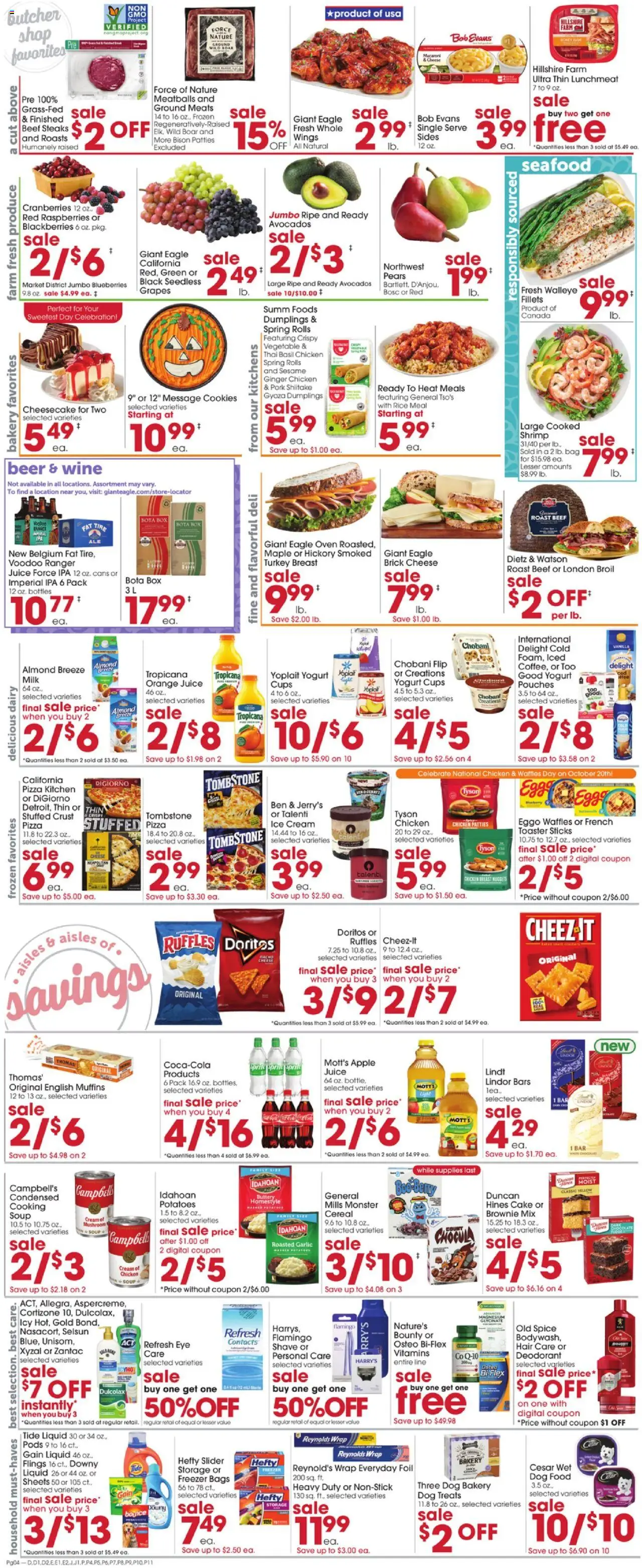 Giant Eagle Weekly Ad - valid from 16.10.2025 | Page: 4 | Products: Bakery, Ginger, Cheese, Deodorant