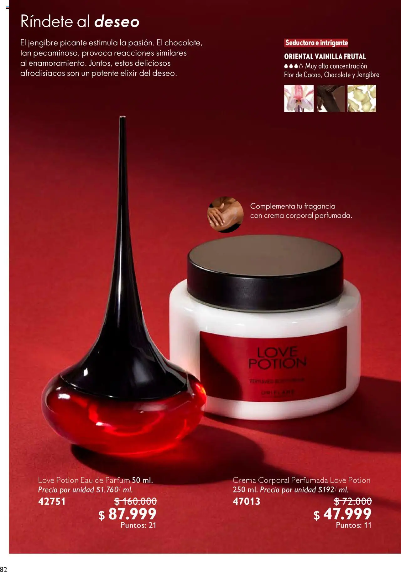 Oriflame revista - valida desde el 04.10.2025 | Página: 82 | Productos: Crema, Fragancia, Chocolate